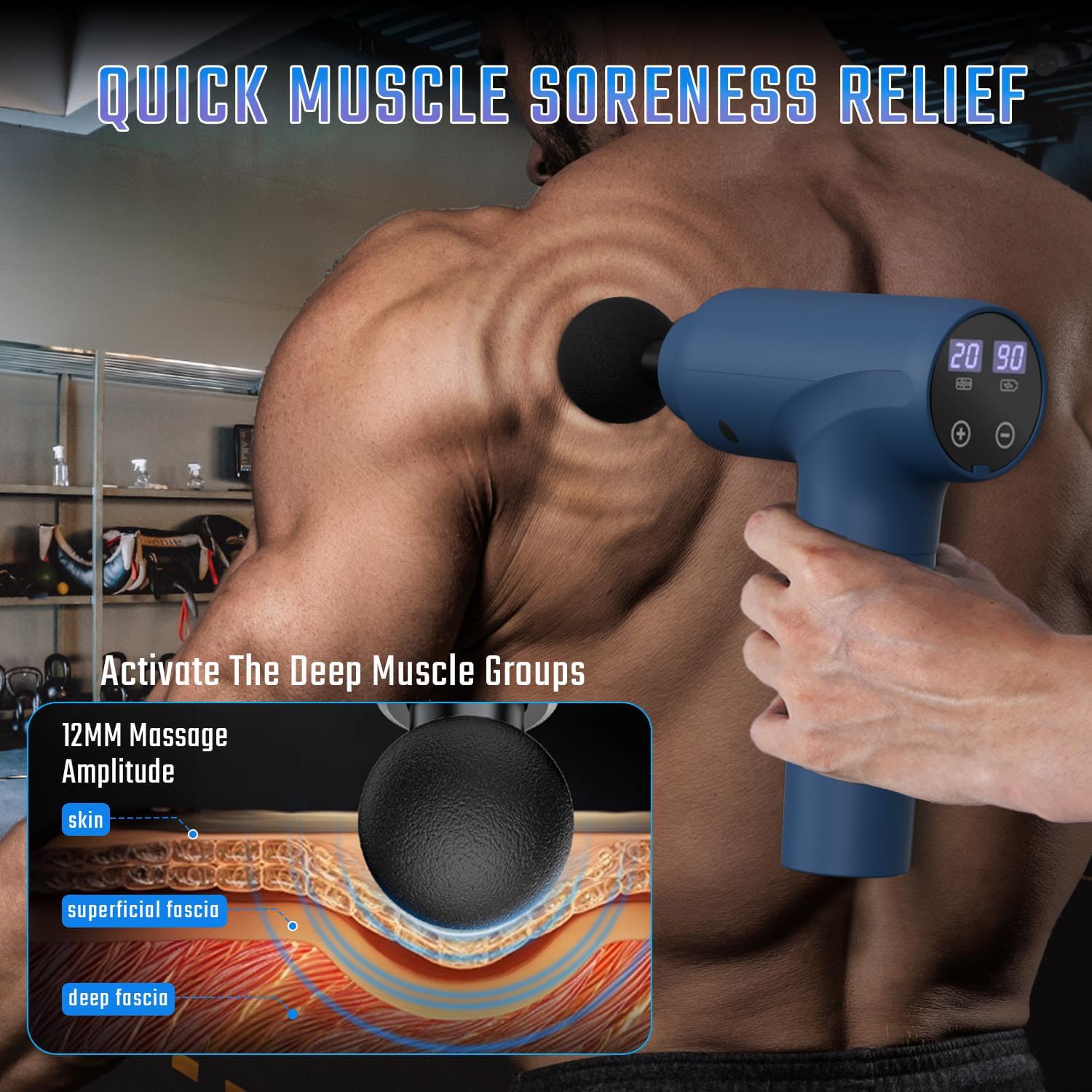 Thumbnail 5 de cotsoco Massage Gun Deep Tissue 9 heads