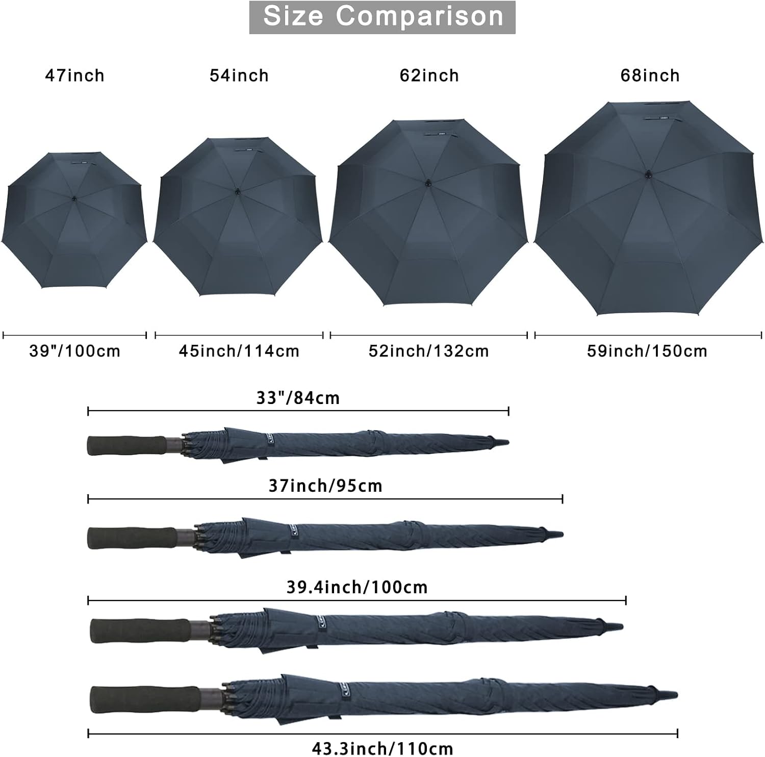 Detalle 2 de G4Free Golf Umbrella 62 Inch windproof