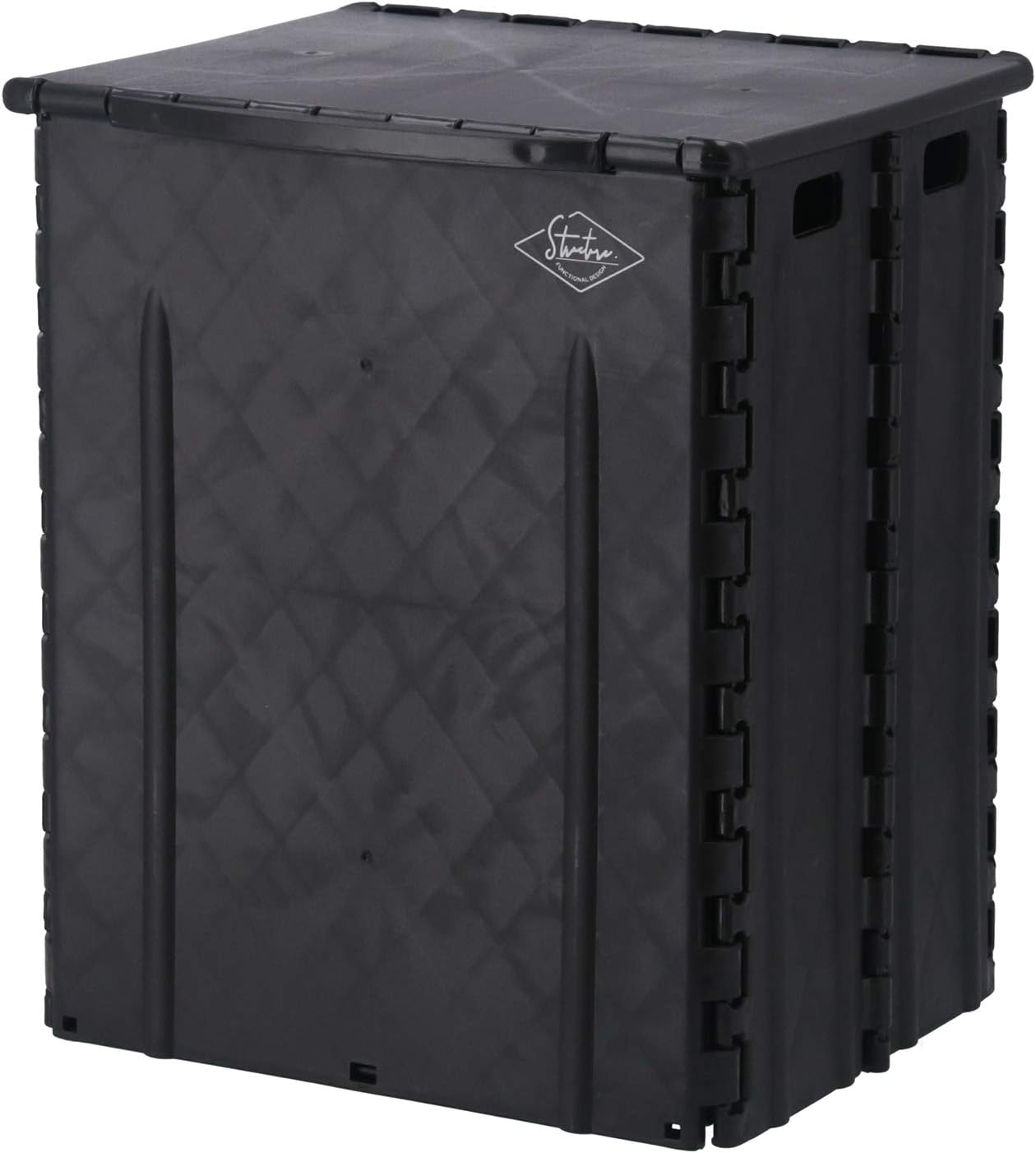 Detalle de 不二貿易 86105 折りたたみ収納スツール ブラック・耐荷重80kg