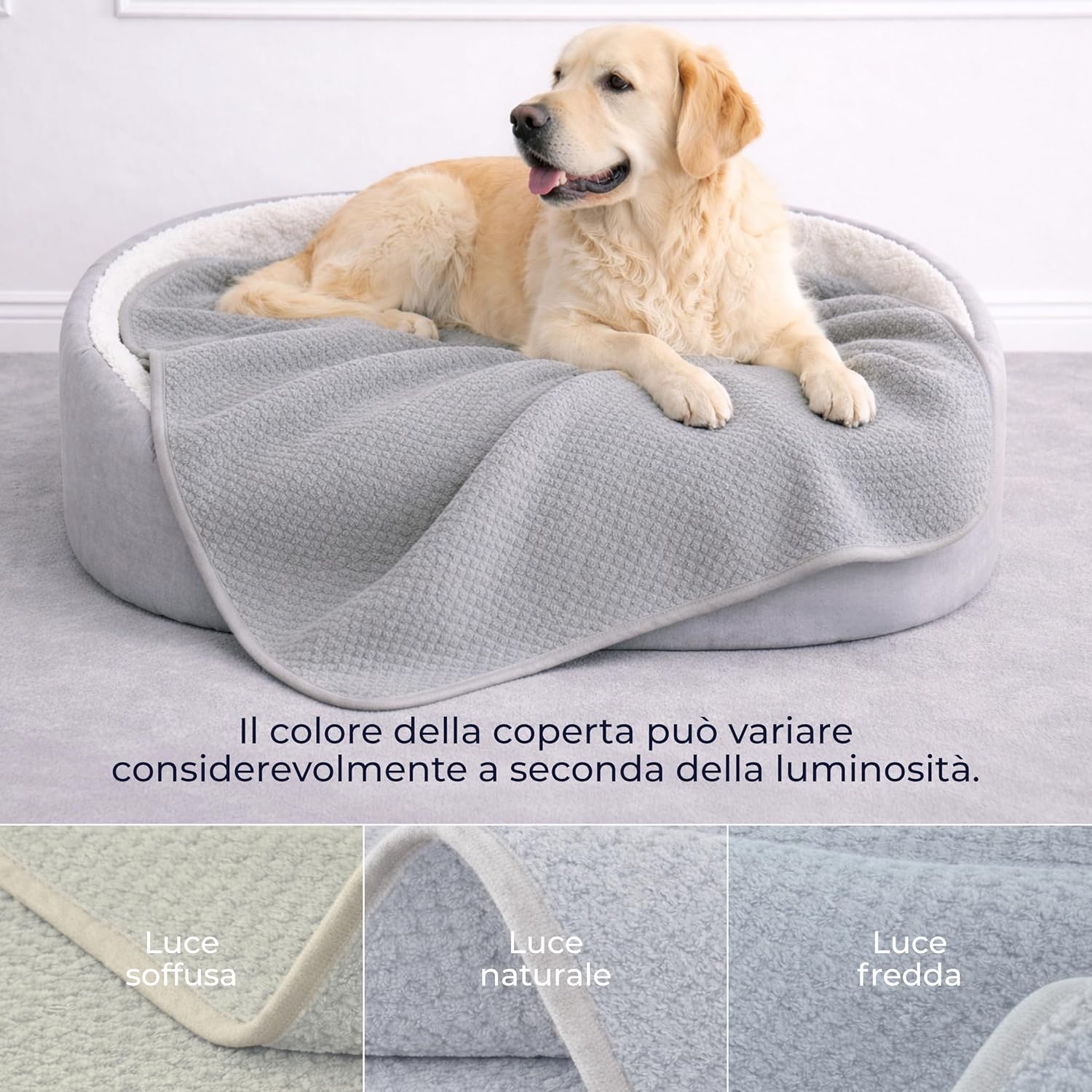 Thumbnail 3 de Dreamzie Coperta Impermeabile 127x152cm: coperta letto/divano reversibile in pile Sherpa, lavabile in lavatrice