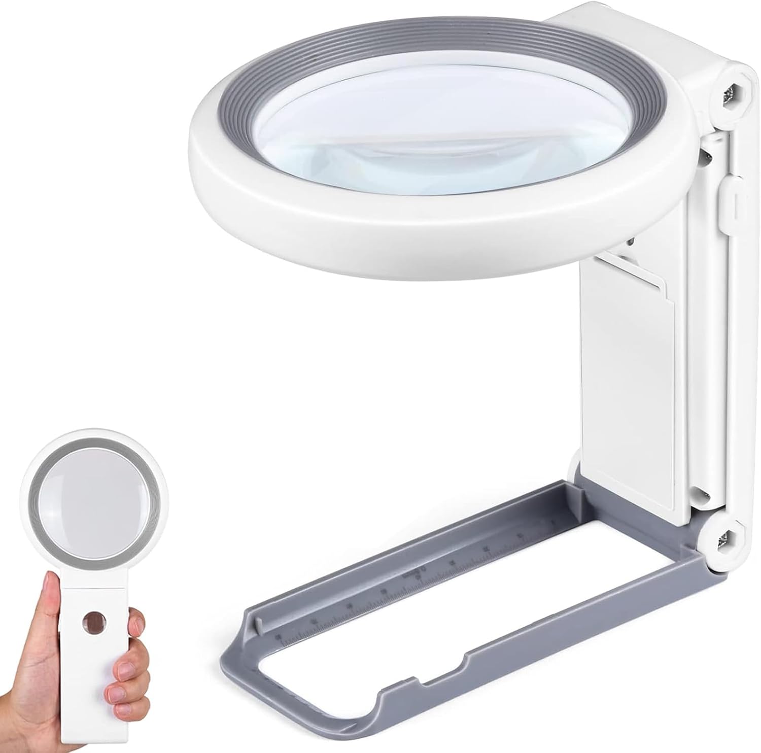 Detalle de Magnifying Glass with Light and Stand 18 LED 🔎