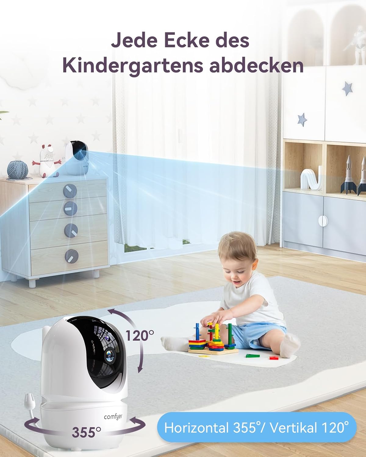 Thumbnail 5 de Comfyer Babyphone mit 2 Kameras und 7 Zoll