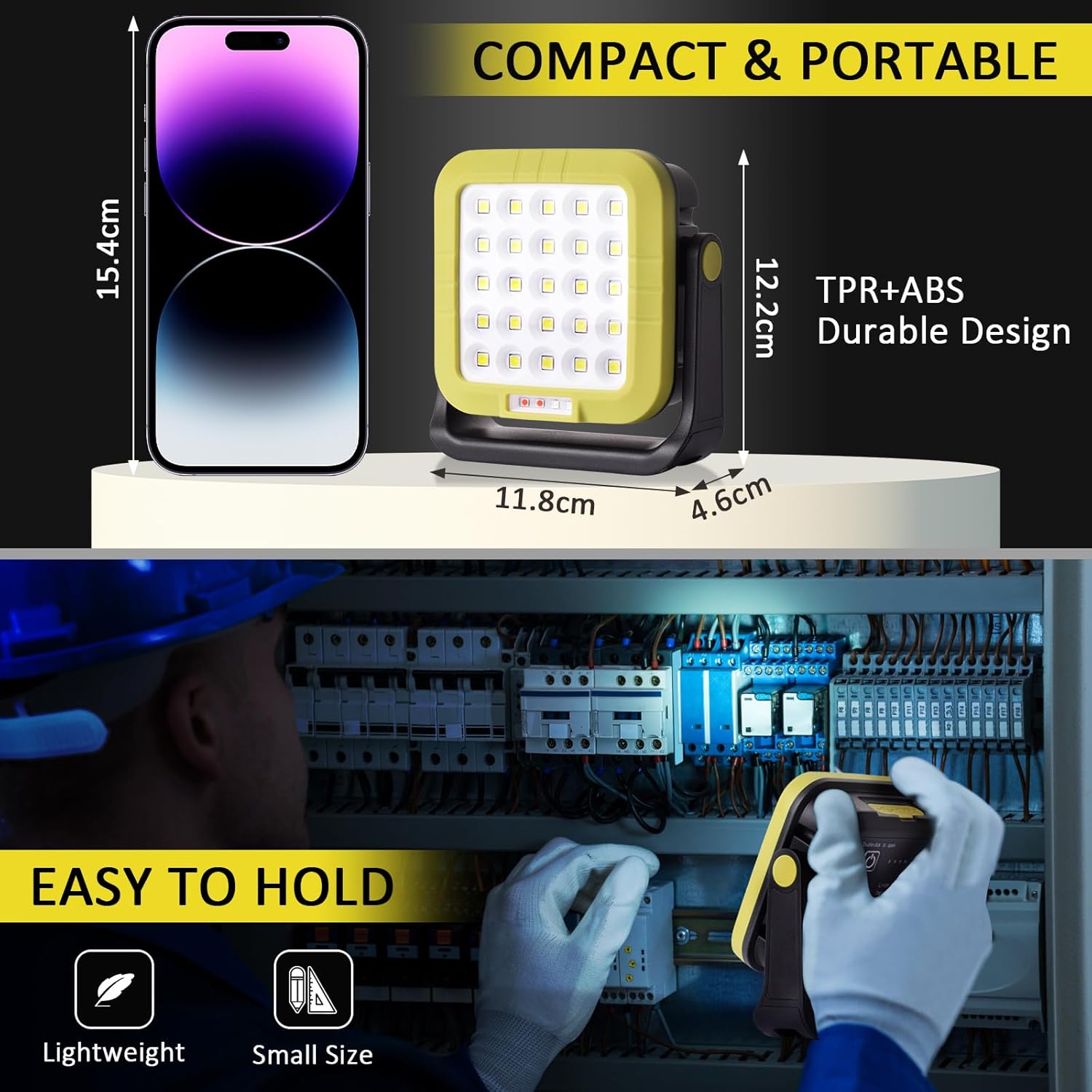 Thumbnail 3 de 30W Magnetic Rechargeable Work Light with 1500 Lumens and 360° Rotation