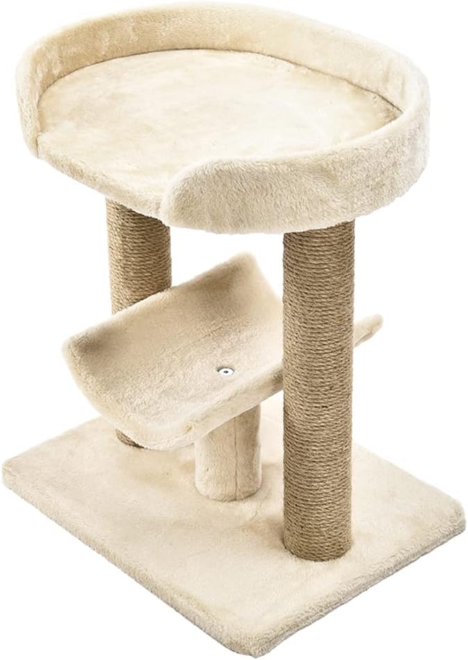 Thumbnail 6 de Amazon Basics albero per gatti con piattaforma tiragraffi – beige, misure regolari