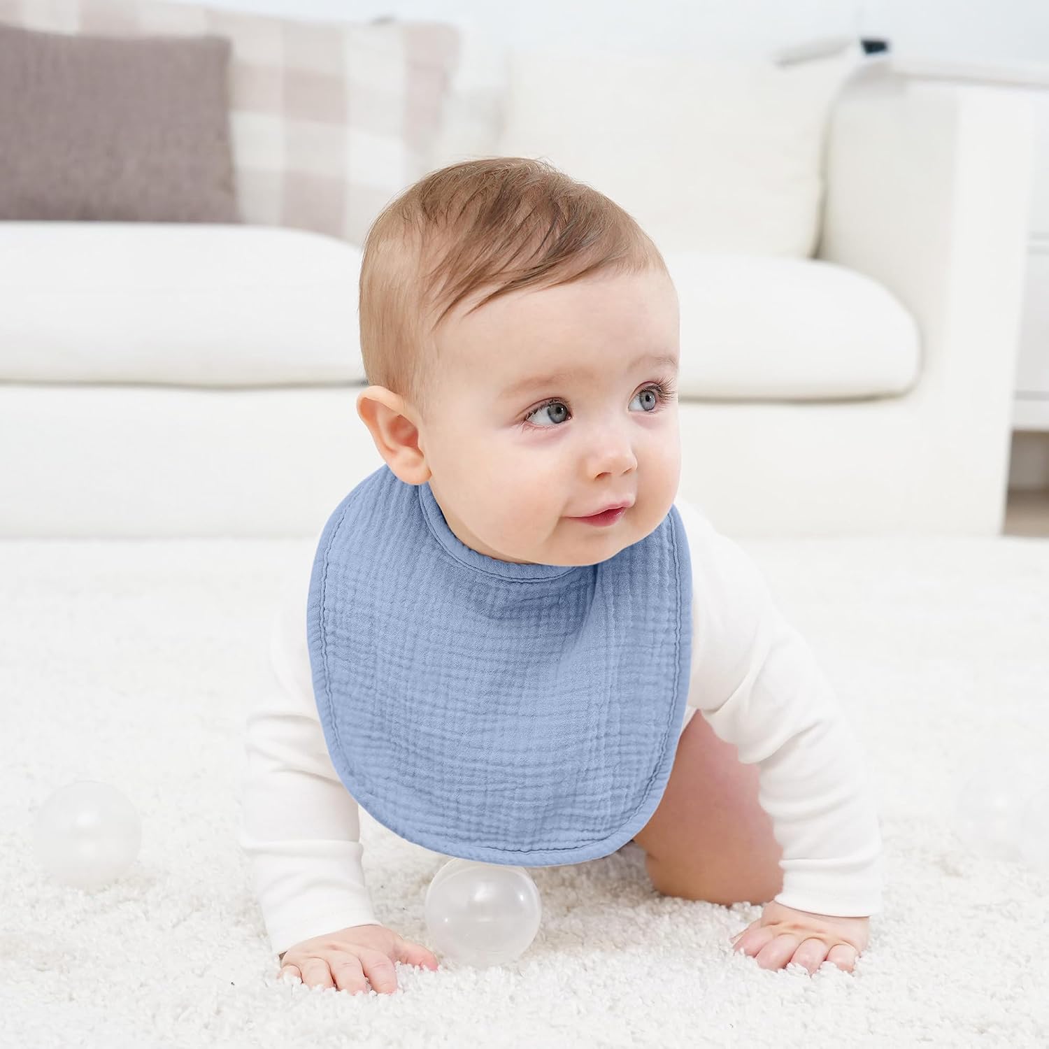 Detalle de Susurration Lätzchen Musselin 6er Pack 🧣