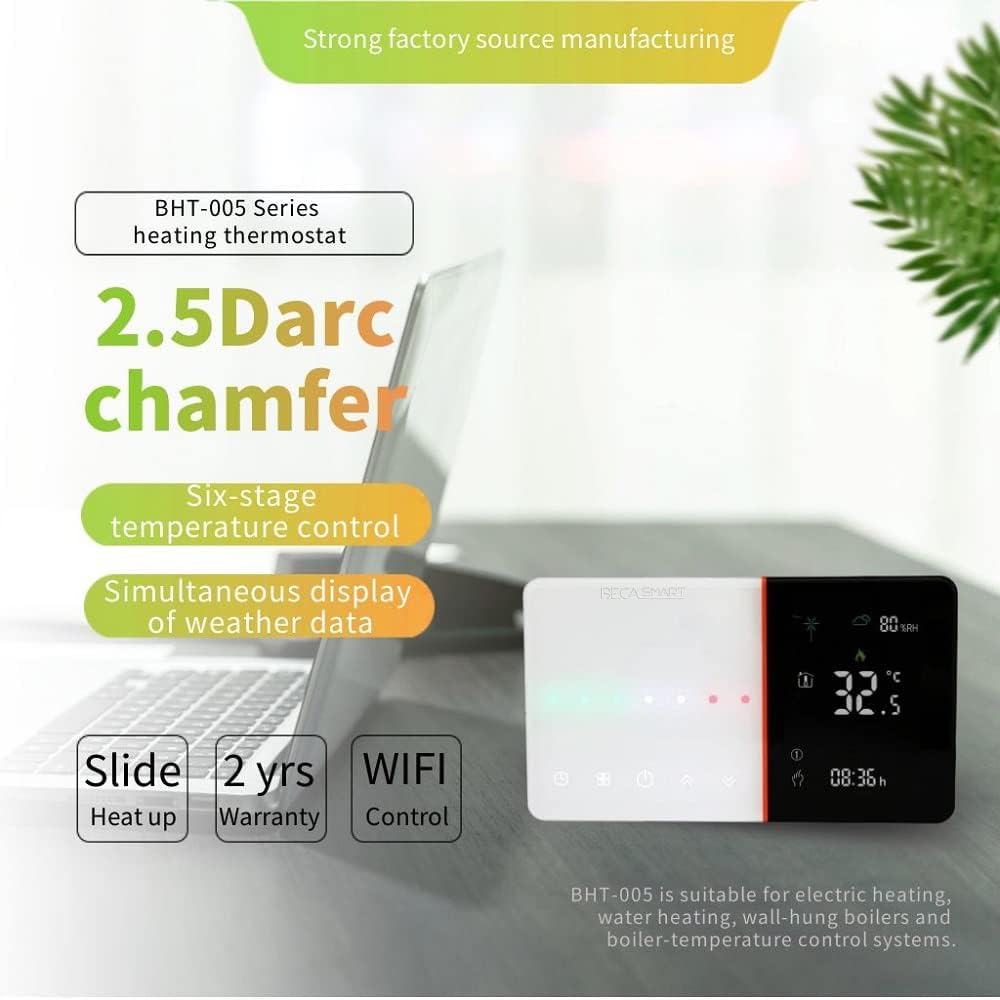 Thumbnail 3 de BecaSmart Serise 005: Termostato per caldaia WiFi programmabile, compatibile Alexa e Google