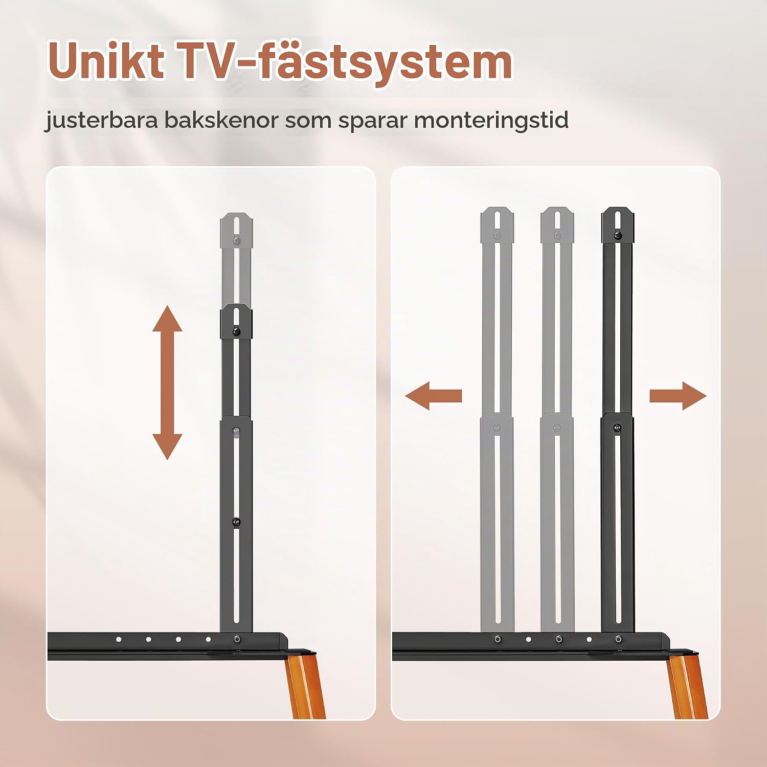Detalle de ECOTINY TV-stativ på hjul för 49–75 tum, upp till 40 kg
