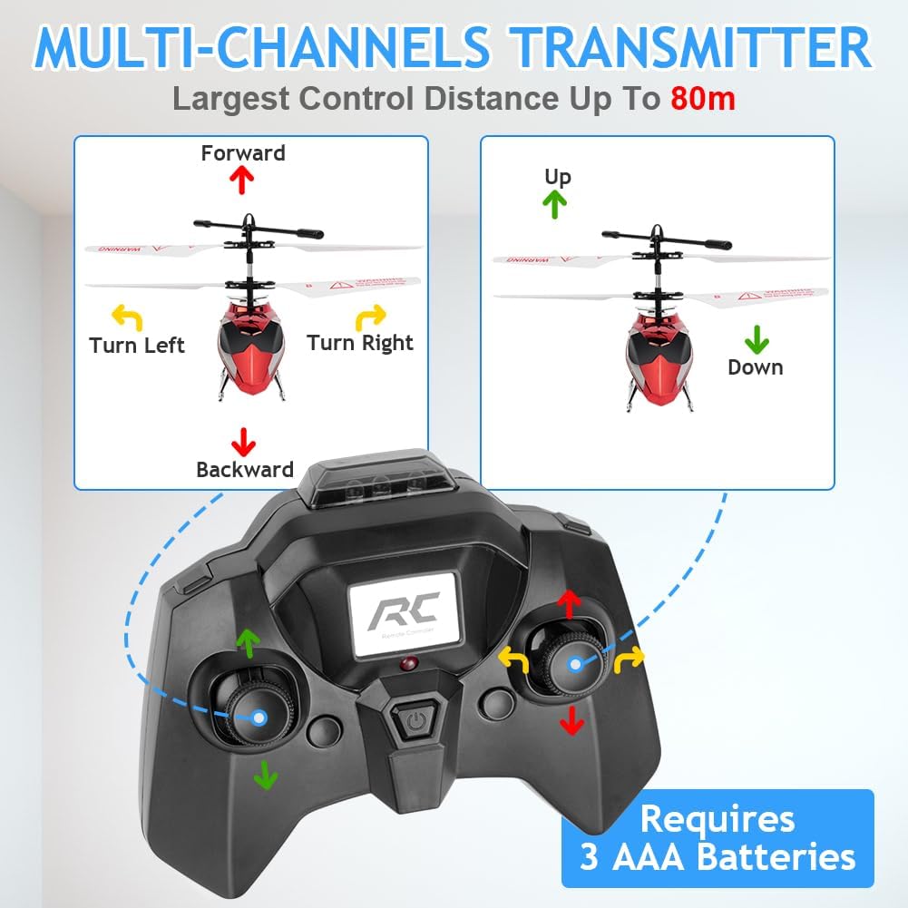 Detalle de Aolso Hubschrauber RC mit 2,4-GHz-Funk, 3,5-Kanal und Höhenhaltefunktion (Indoor/Outdoor)
