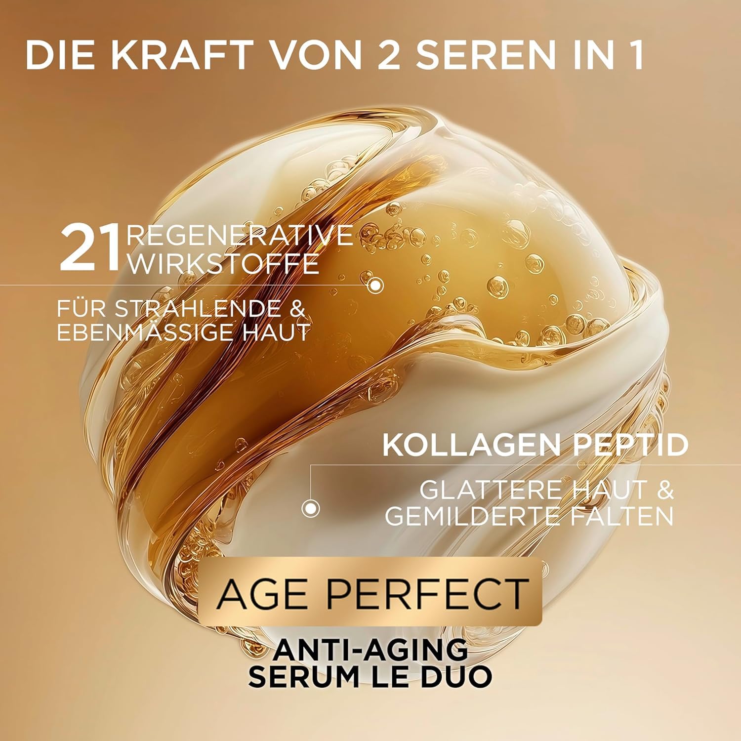 Thumbnail 3 de L’Oréal Paris Age Perfect Serum Le Duo – 2-in-1 Anti-Aging Serum mit Kollagenpeptiden, Vitamin B3 und CG, 30 ml