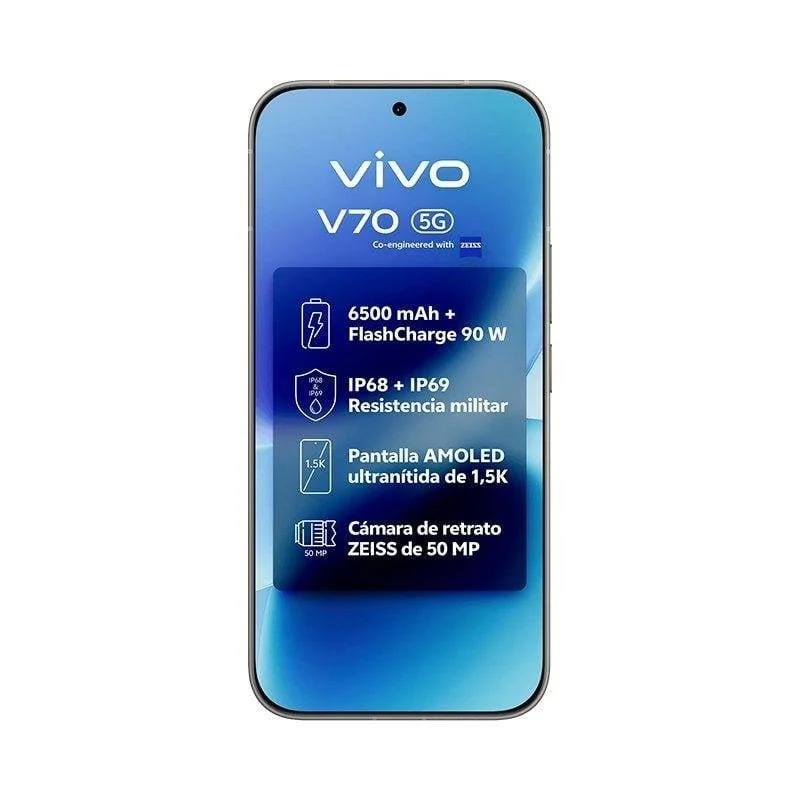 Thumbnail 3 de Vivo V70 5G 12GB/512GB — 6.59" Negro: rendimiento, cámara y autonomía para usuarios exigentes