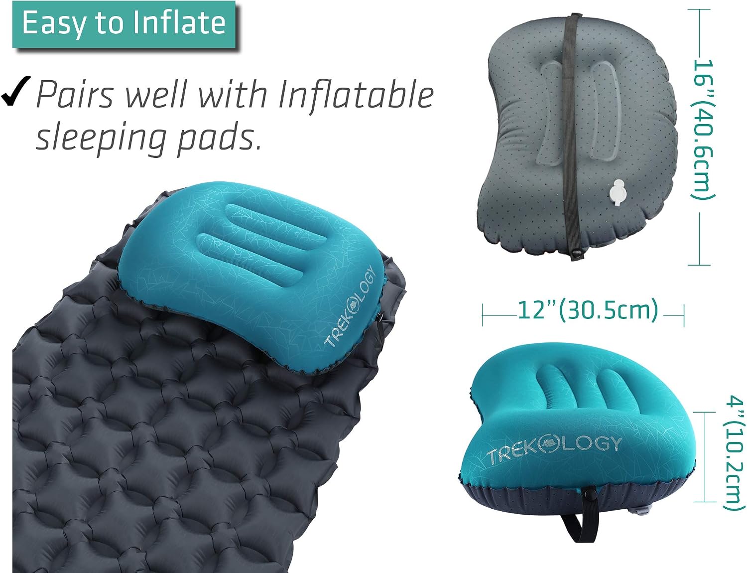 Thumbnail 5 de Ultralight Inflating Travel Pillow: compact, ergonomic neck and lumbar support for camping