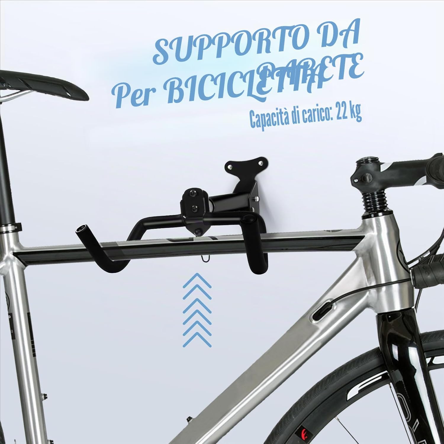 Thumbnail 2 de WUFANC Portabici da Muro: Portata 22 kg, supporto regolabile per angolo e distanza