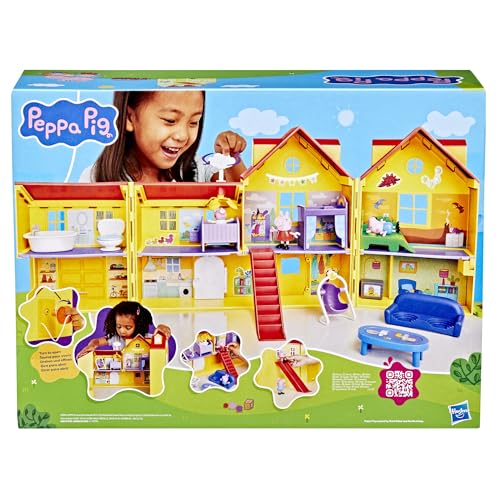 Detalle 2 de Hasbro Peppa Pig: Gran Casa Familiar de Peppa, Juguete de Muñecas con 2 pisos y 7 habitaciones