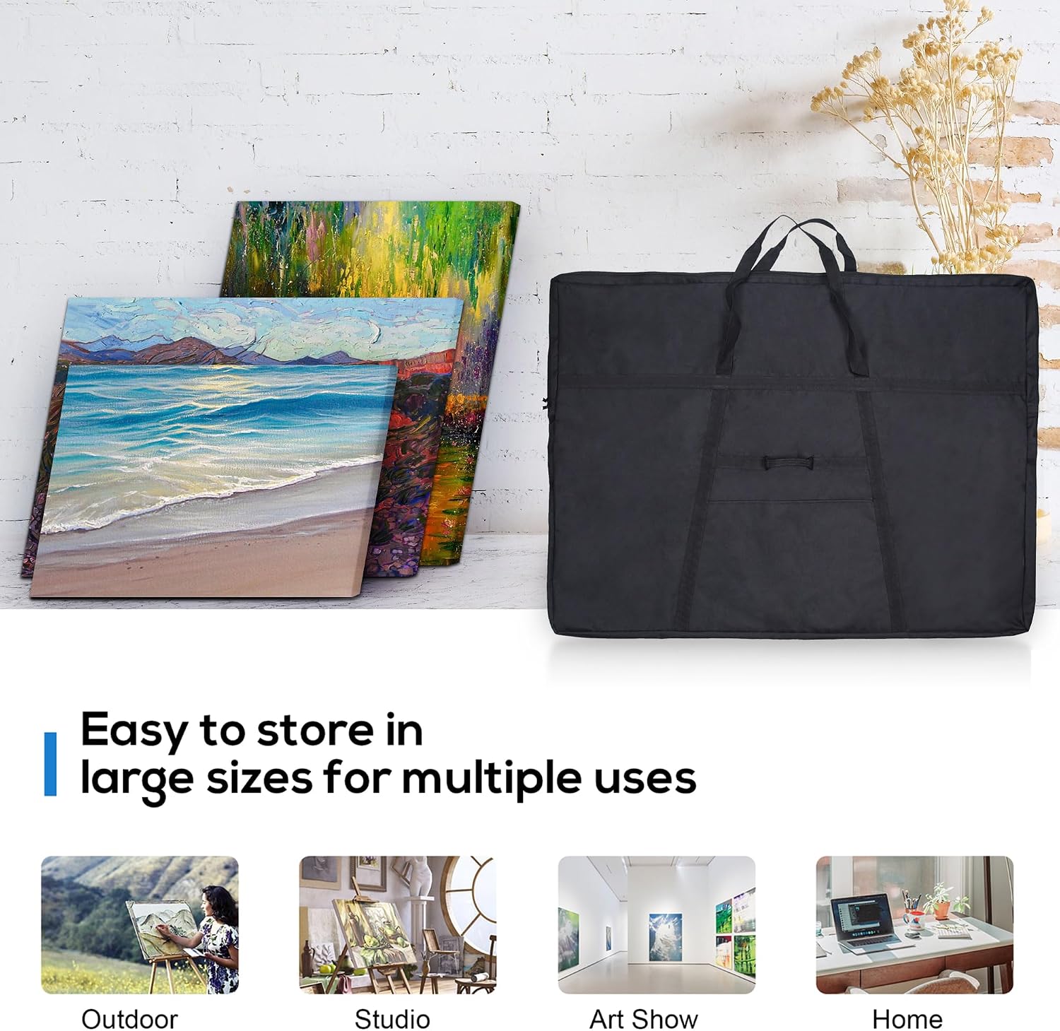Detalle 1 de JJRING CT0068 Art Portfolio Tote for 36" x 48" Artwork, 600D Oxford Fabric