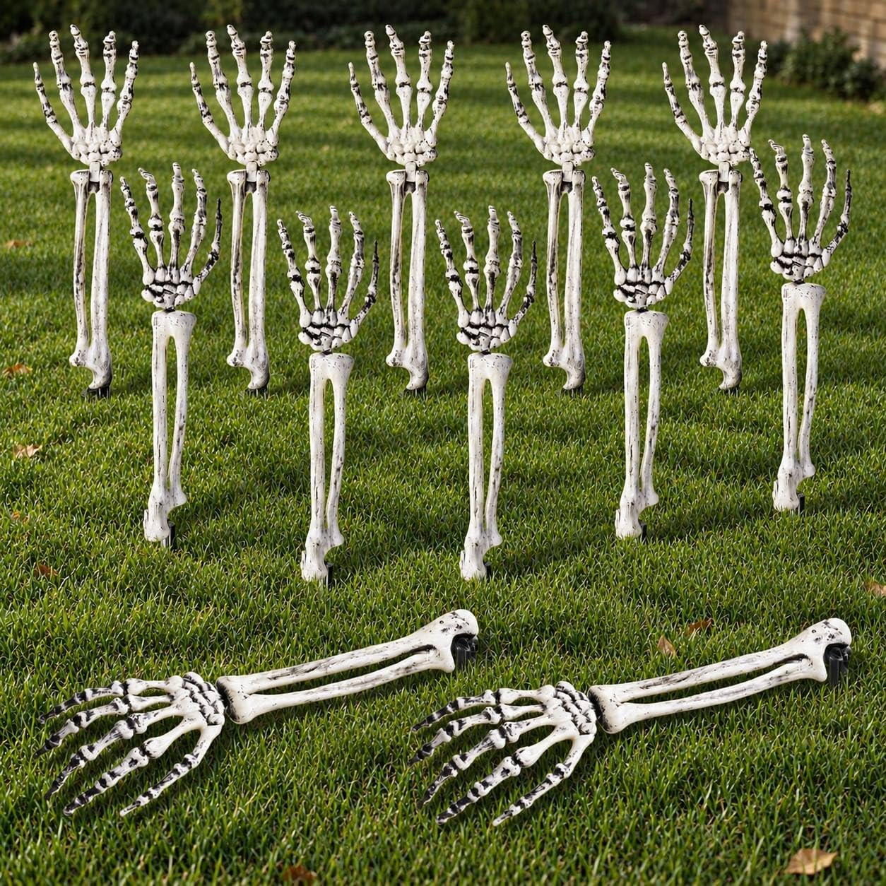 Detalle de Dusk&Decorum Model 45 Skeleton Hand Stakes, 12-Pack, Poseable