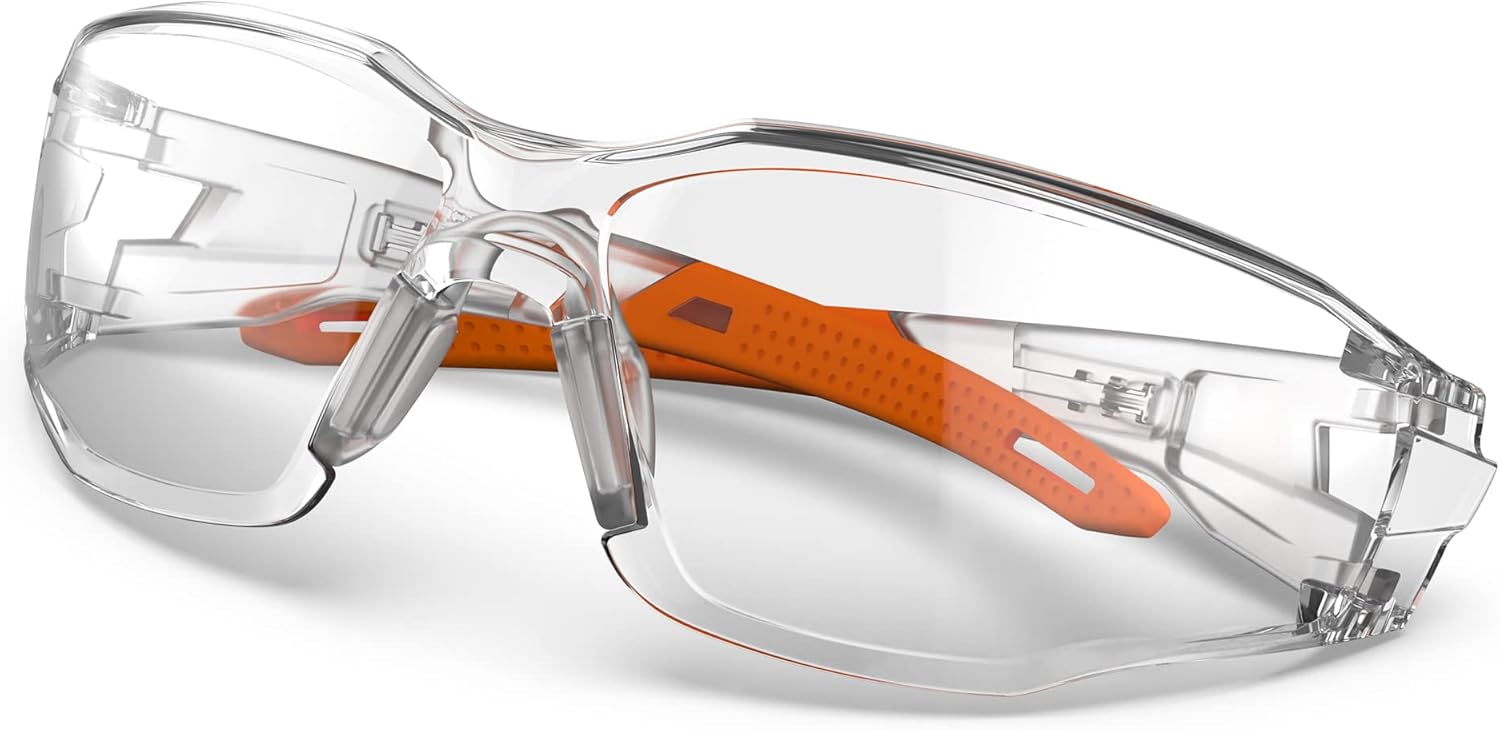 Thumbnail 1 de TOREGE Occhiali protettivi trasparenti con nasello regolabile, antiappannamento e antigraffio (ANSI Z87)