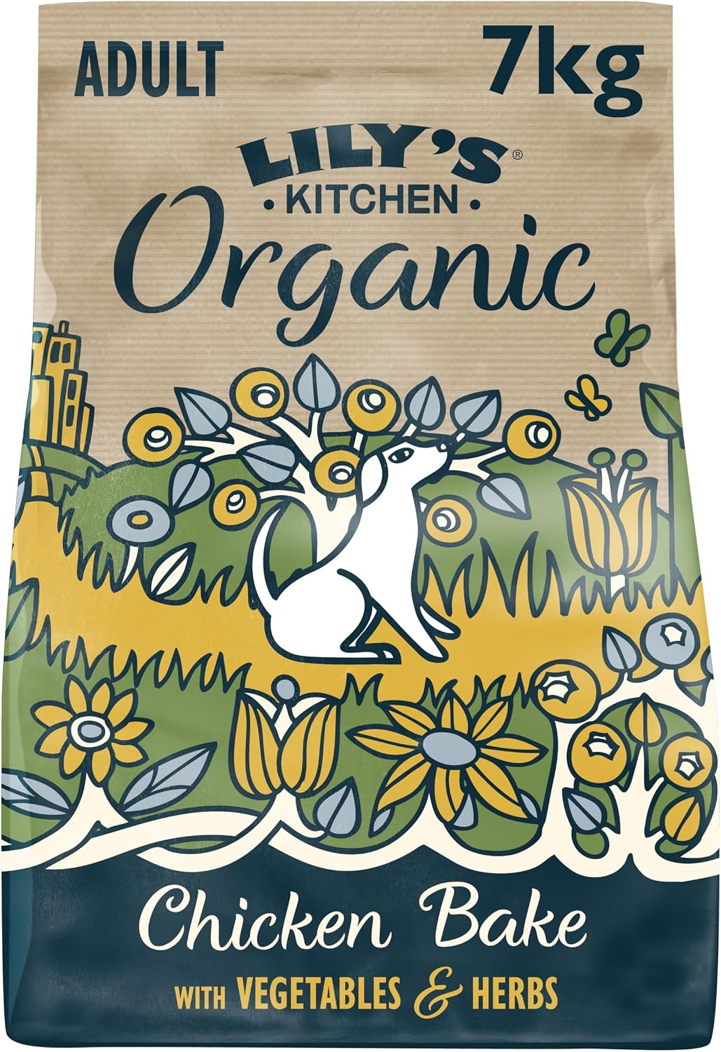 Detalle de Lily’s Kitchen Aliments secs pour chiens adultes au poulet bio cuit au four – 7 kg
