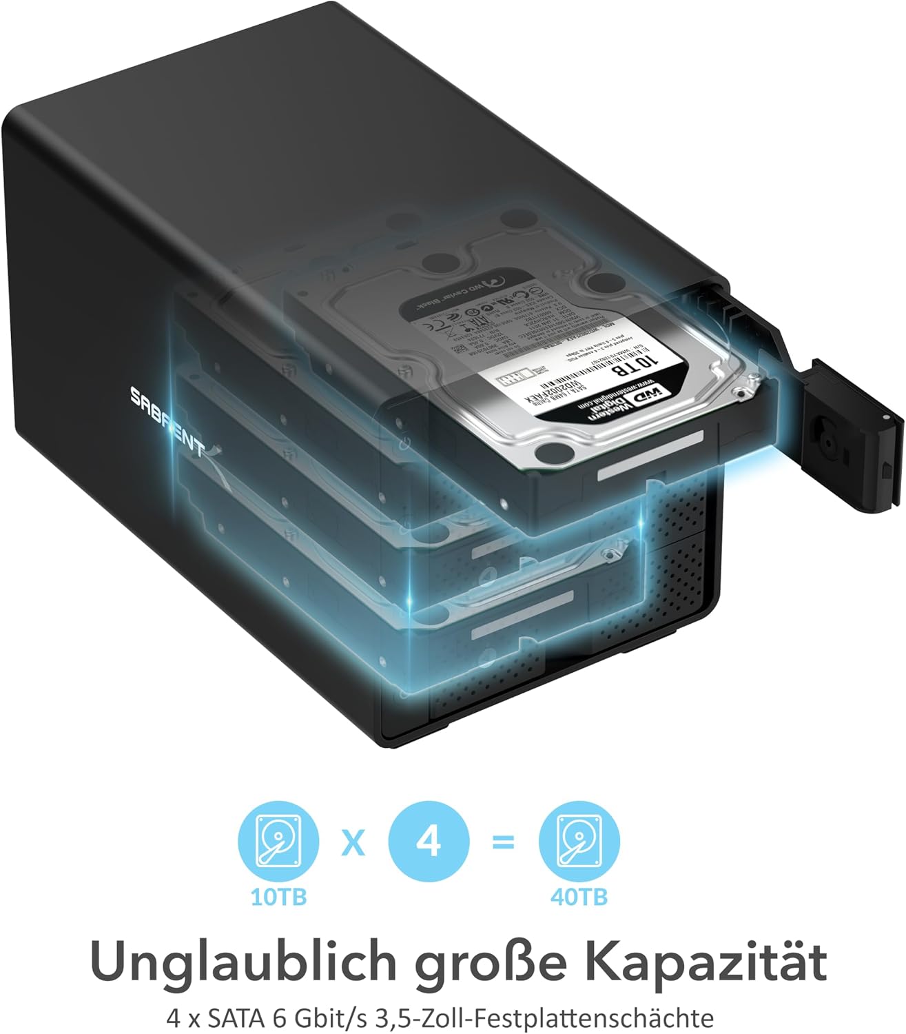 Thumbnail 4 de SABRENT DS-SC4B 4-Bay SATA Dockingstation fĂĽr HDD/SSD đź’ľ