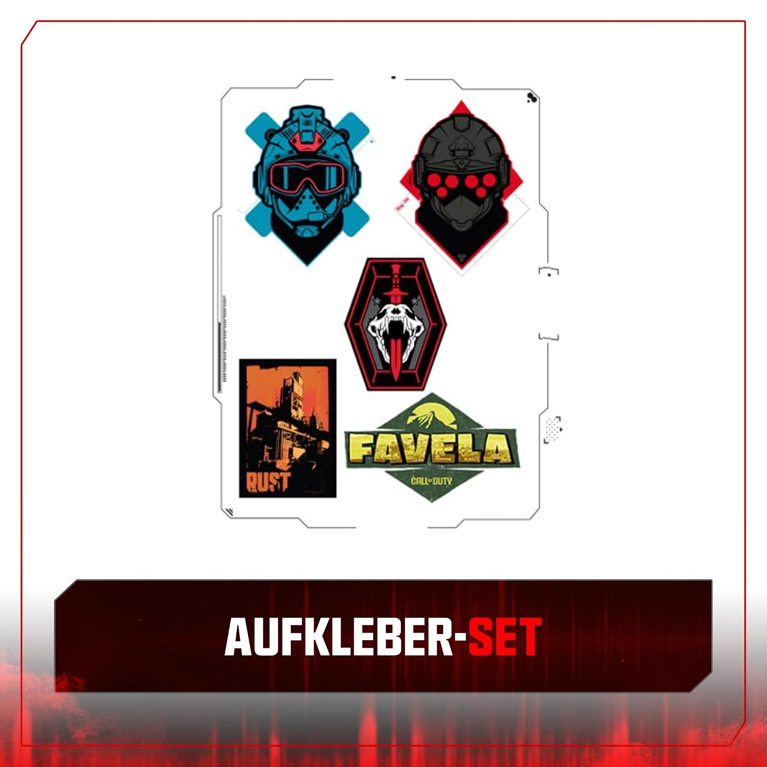 Detalle de Call of Duty: Modern Warfare III Pak – Shadowbox, Lithographie-Druck, gestickte Aufnäher und Aufkleber-Set