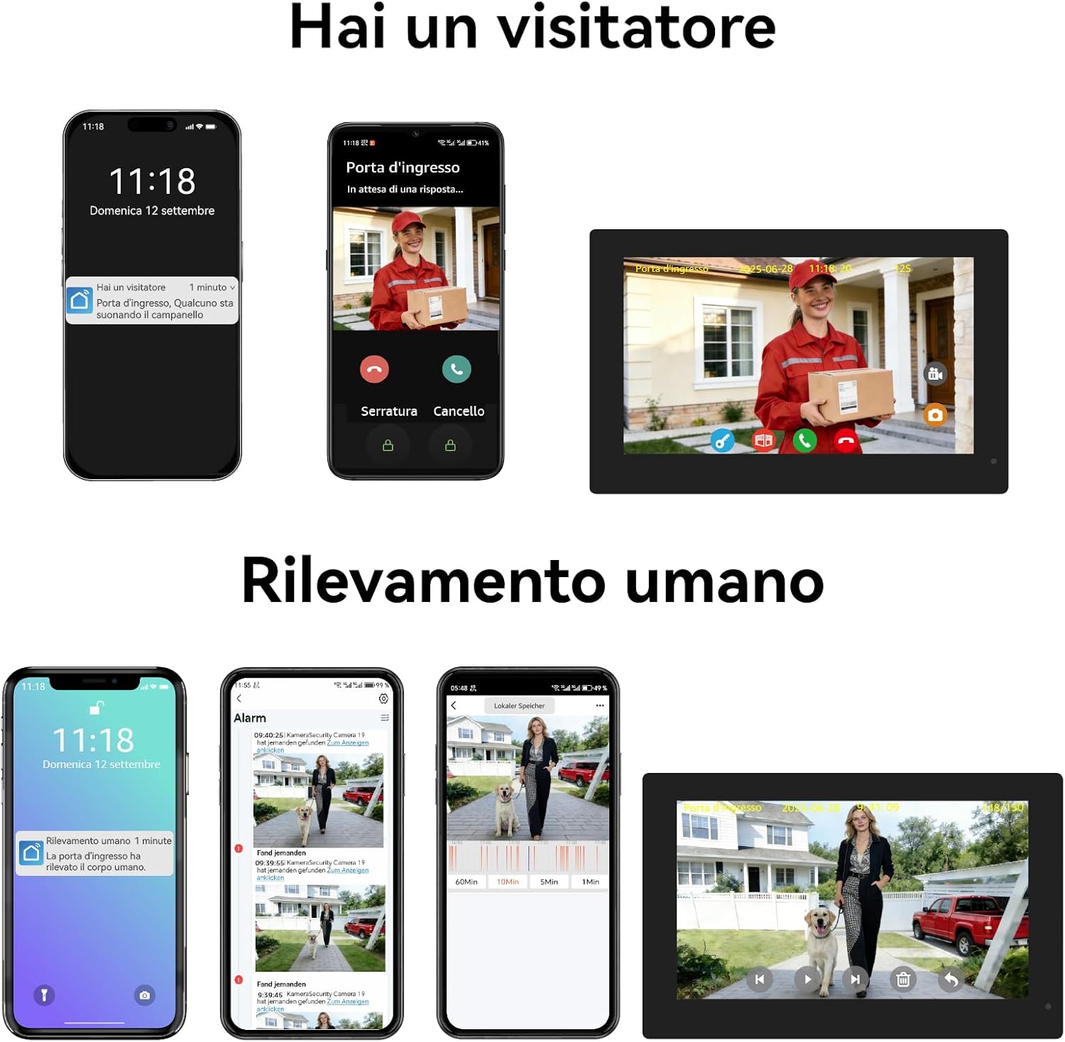 Thumbnail 5 de Honmidatek Videocitofono 7 Pollici 1080p