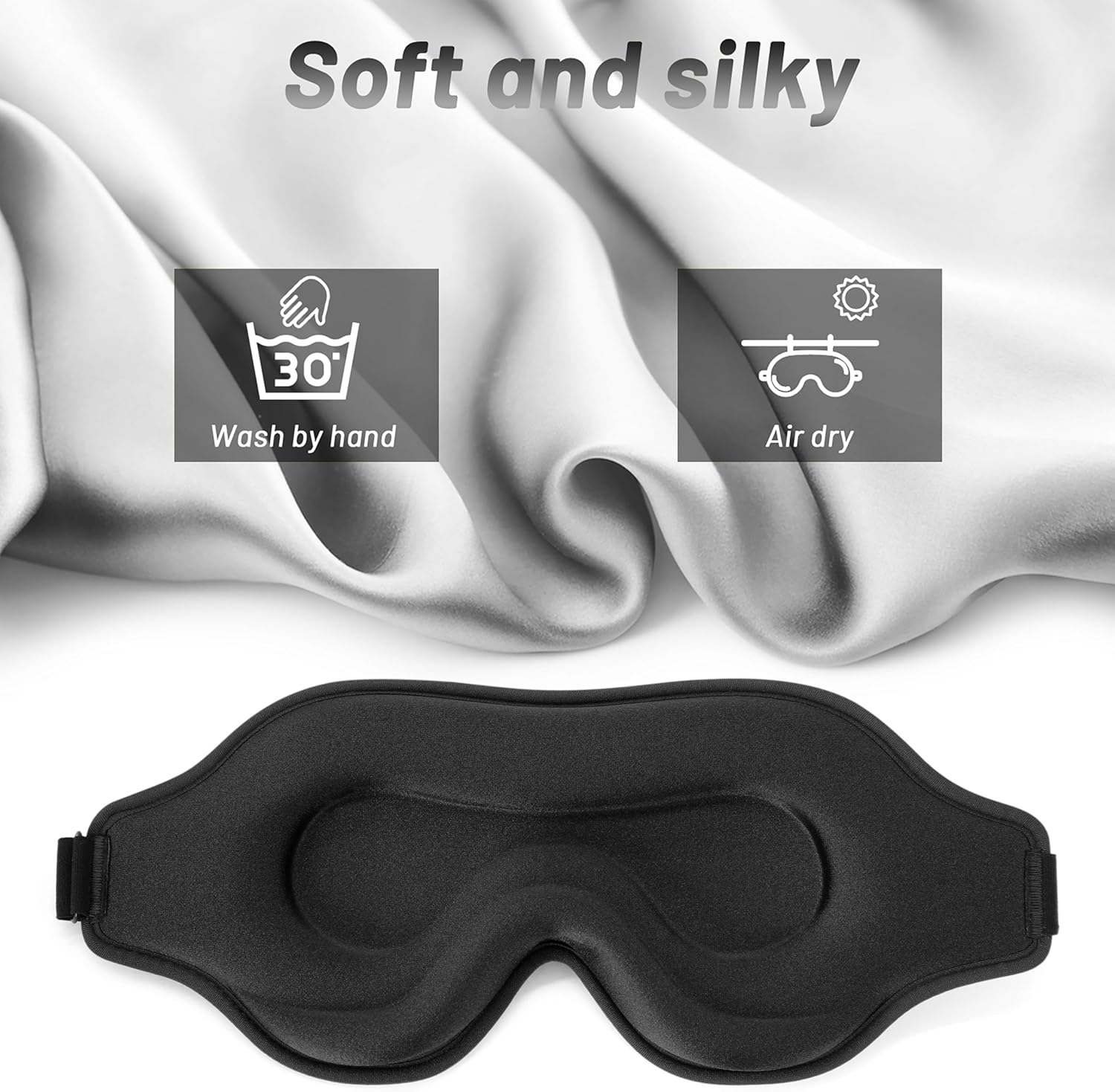 Thumbnail 4 de Albatross Health New England 3D-slaapmasker met verstelbare band en ademend traagschuim