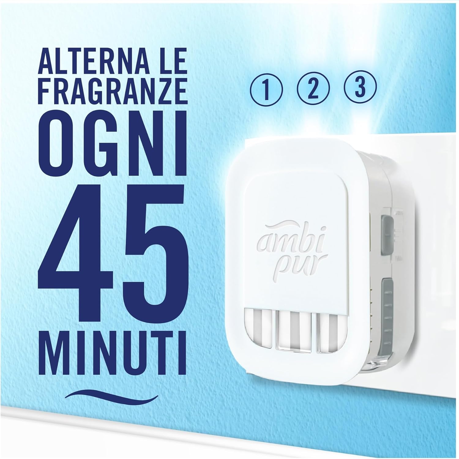 Detalle de Febreze Ambi Pur 3Volution profumatore elettrico per ambienti con 4 ricariche alla fragranza Giglio