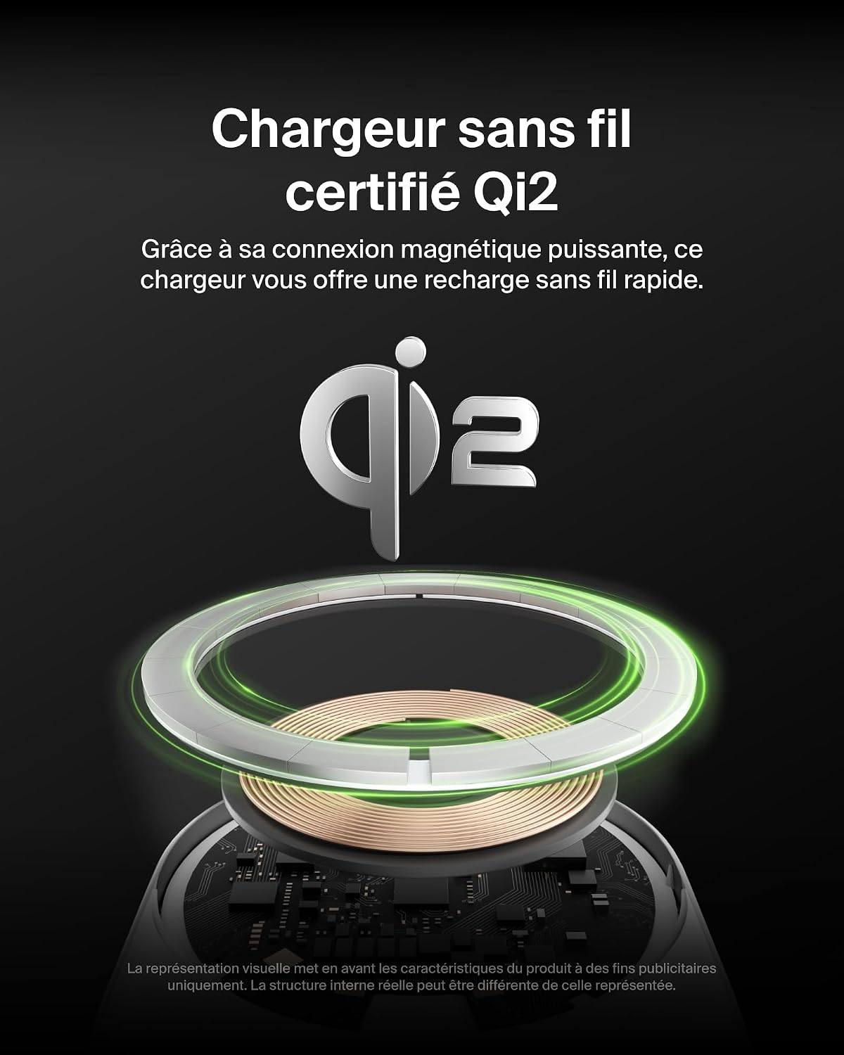 Detalle de Belkin BoostCharge Pro : chargeur de voiture magnétique sans fil Qi2 (15 W) compatible MagSafe