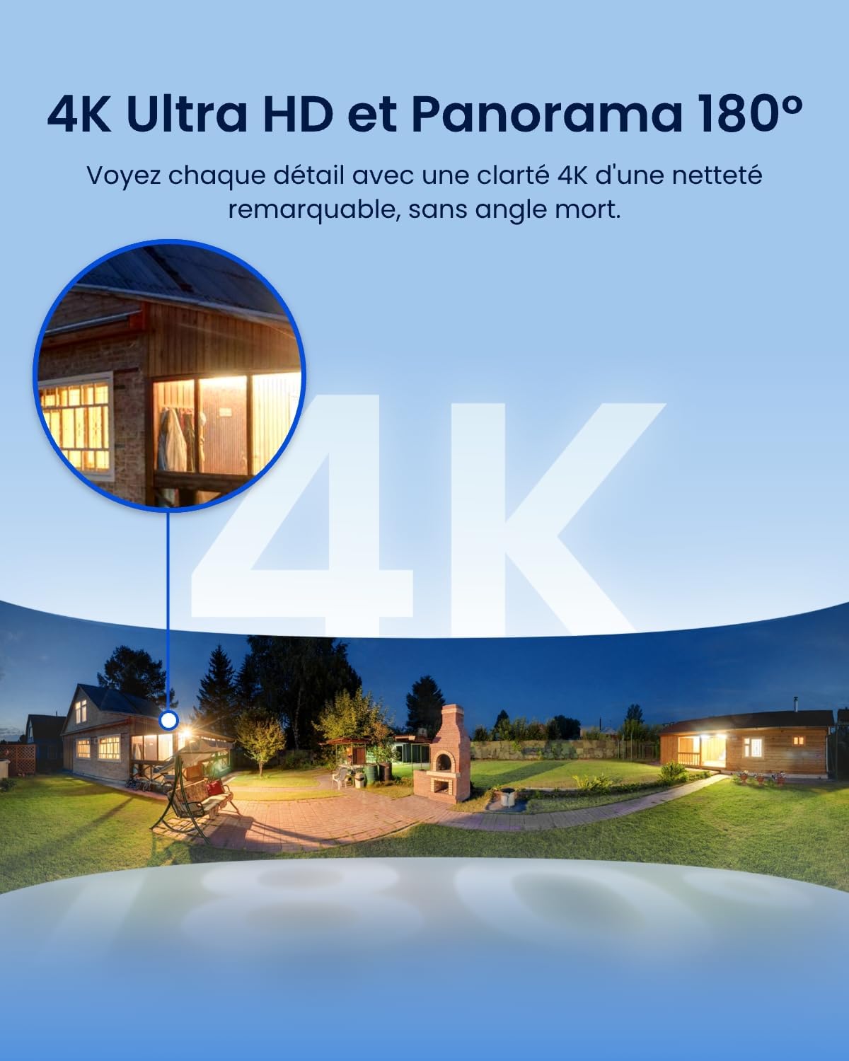 Thumbnail 1 de Reolink Elite Floodlight WiFi : projecteur caméra Wi‑Fi 6 double bande, panorama 180° et détection IA