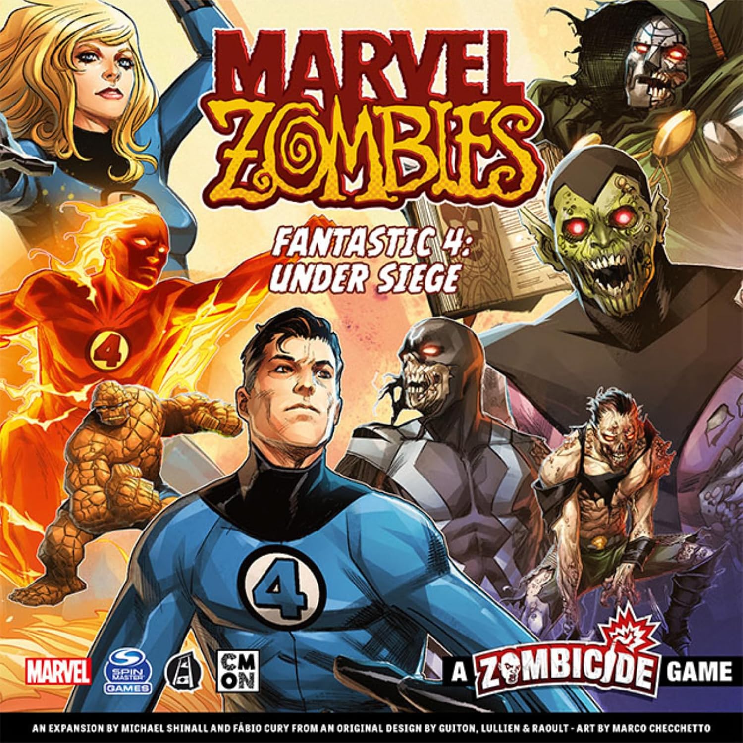 Detalle 2 de CMON Marvel Zombies Expansion Fantastic Four Under Siege