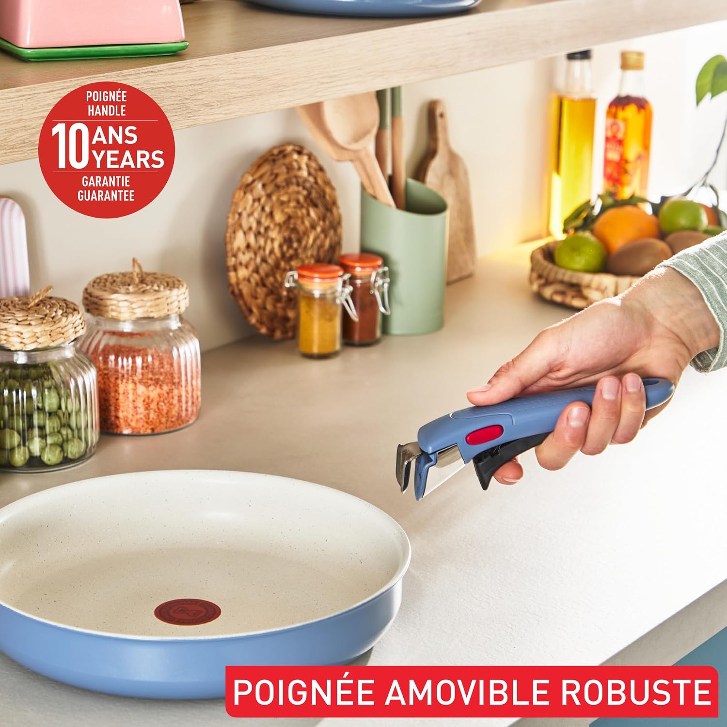 Thumbnail 6 de Tefal Ingenio Serenity L8294S04 pannenset met antiaanbaklaag, blauw