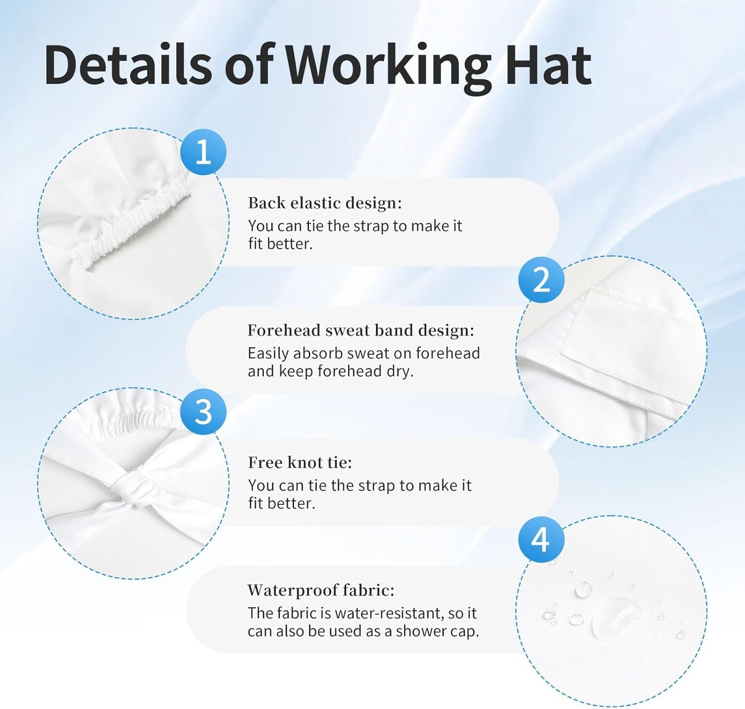 Detalle 1 de FREEHOTU Surgical Cap Polyester