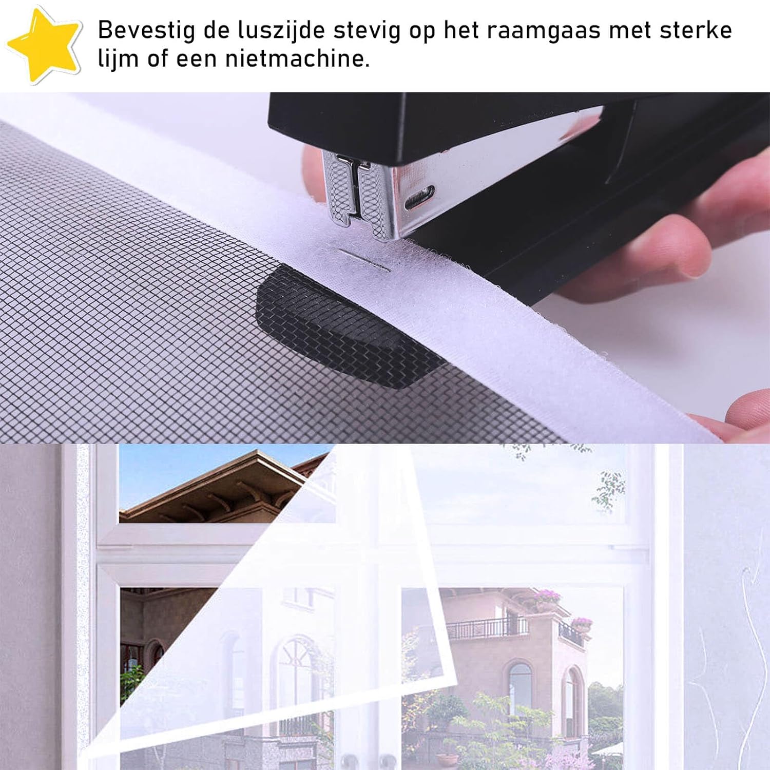 Detalle 1 de Fesoar TKHC001-WUS zelfklevend klittenband, wit, nylon, 20 mm x 8 m