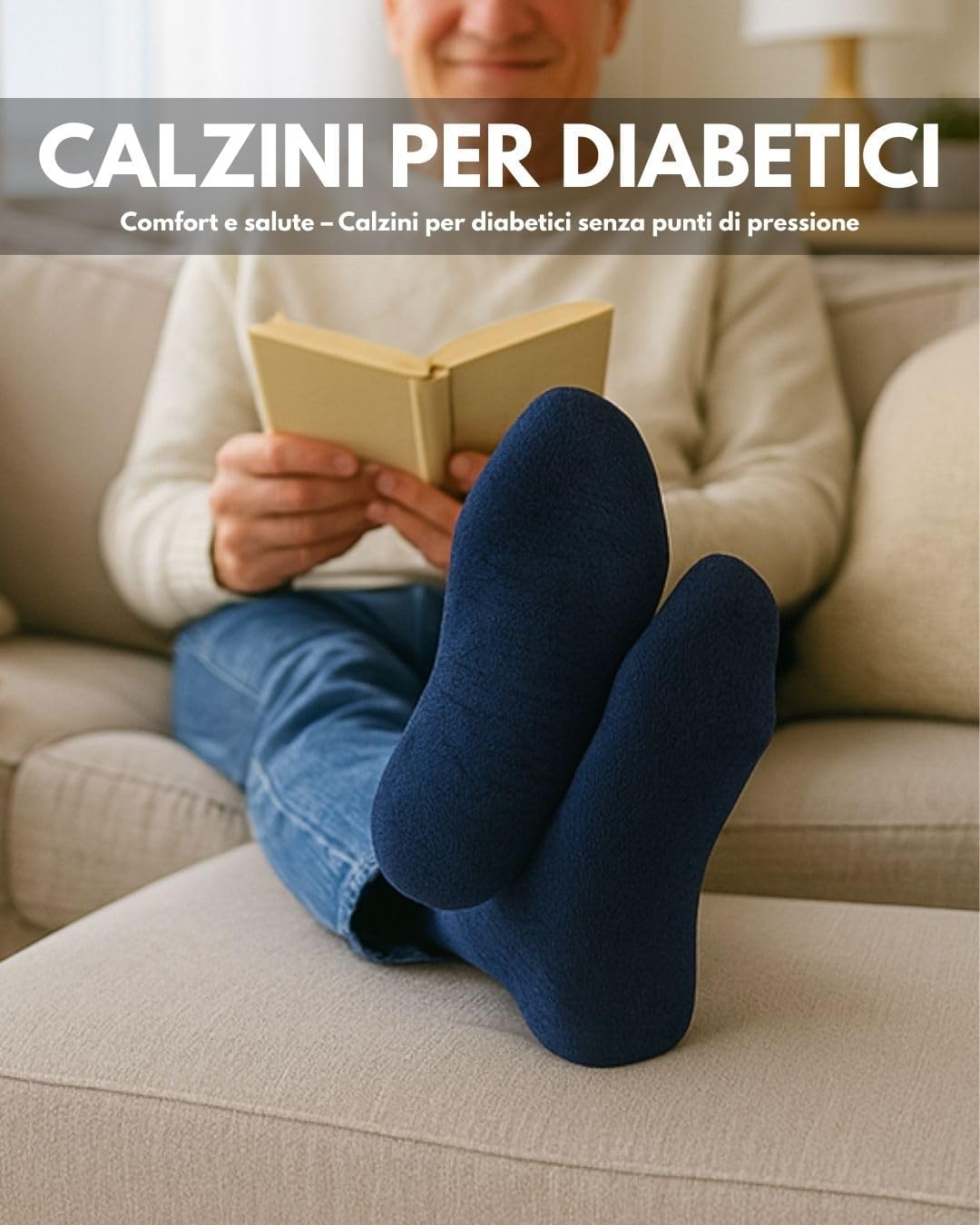 Thumbnail 2 de sockenkauf24 Calze Diabetici senza Elastico 97% Cotone – 6 Paia, Uomo & Donna
