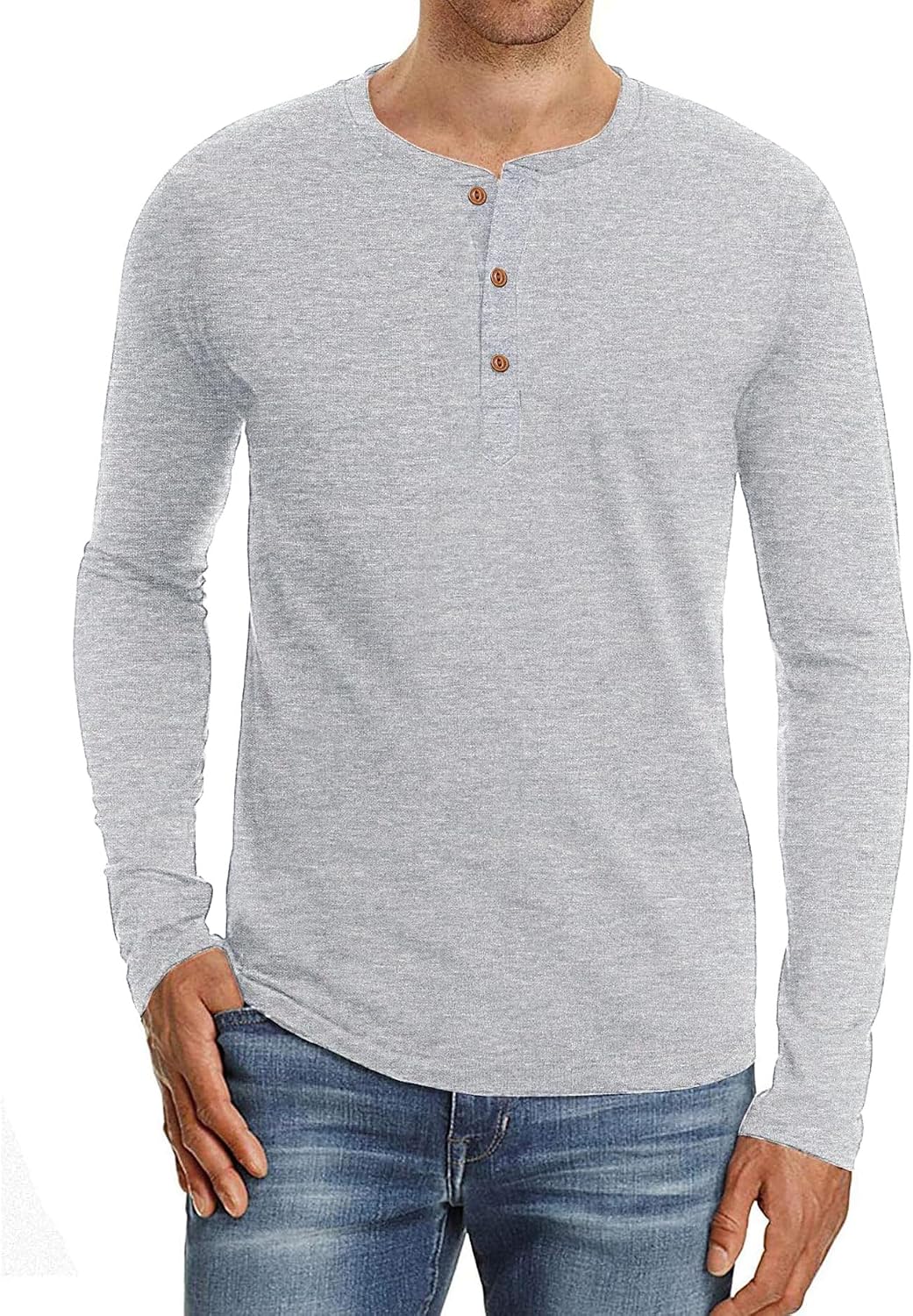 Thumbnail 6 de PEGENO Men's Henley Shirt Cotton