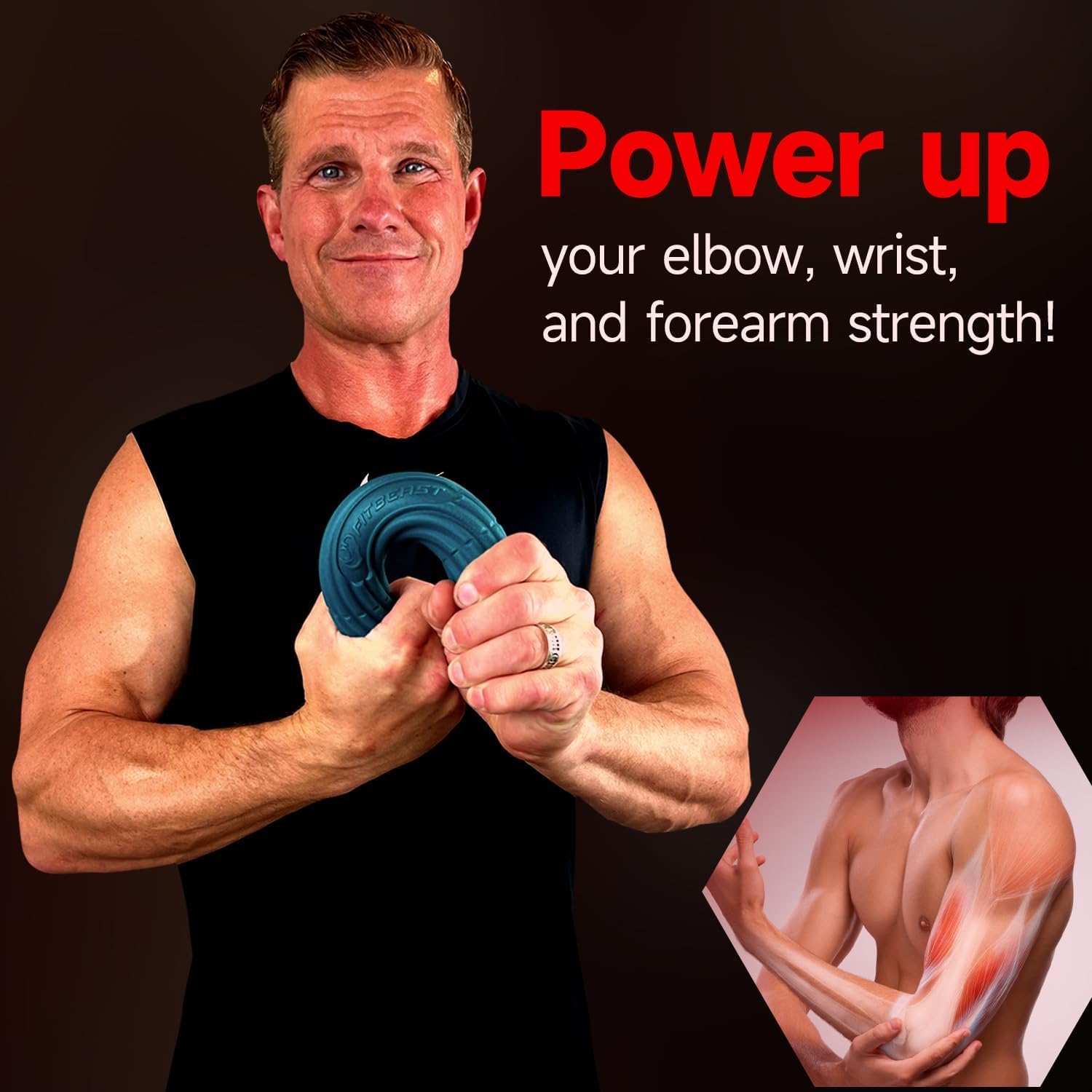Thumbnail 3 de FitBeast Flex Therapy Bar Set for Tennis Elbow, Golfers Elbow & Tendinitis