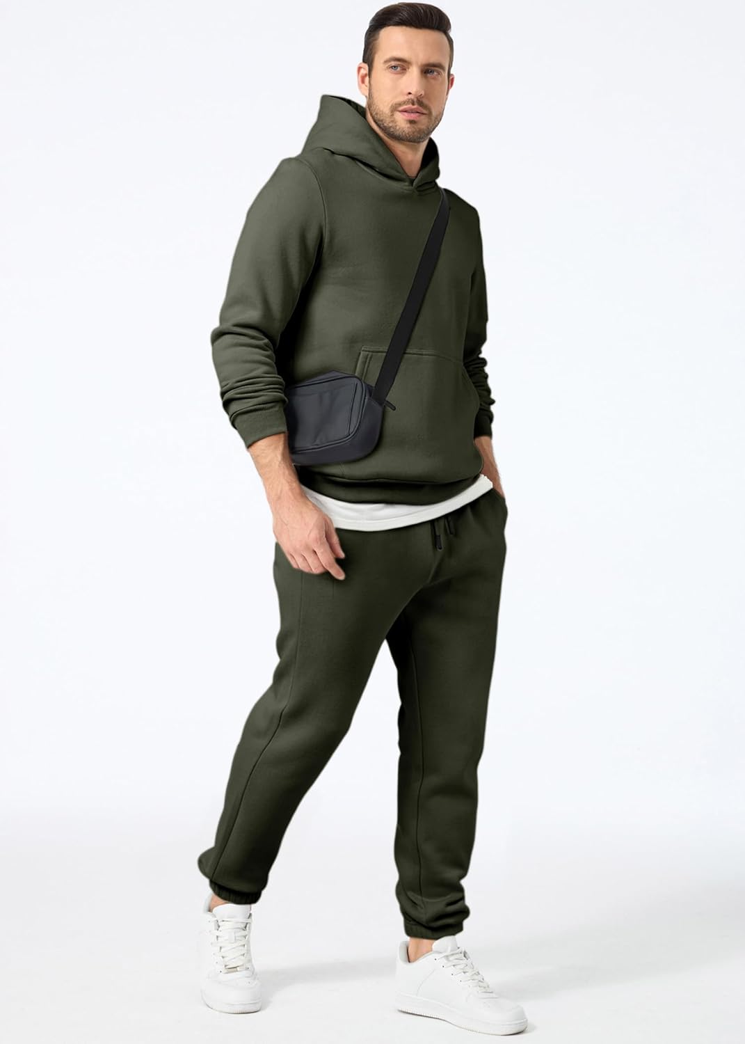 Thumbnail 1 de JMIERR Men's 2 Piece Hoodie Sweatshirt & Jogger Sweatpants Set
