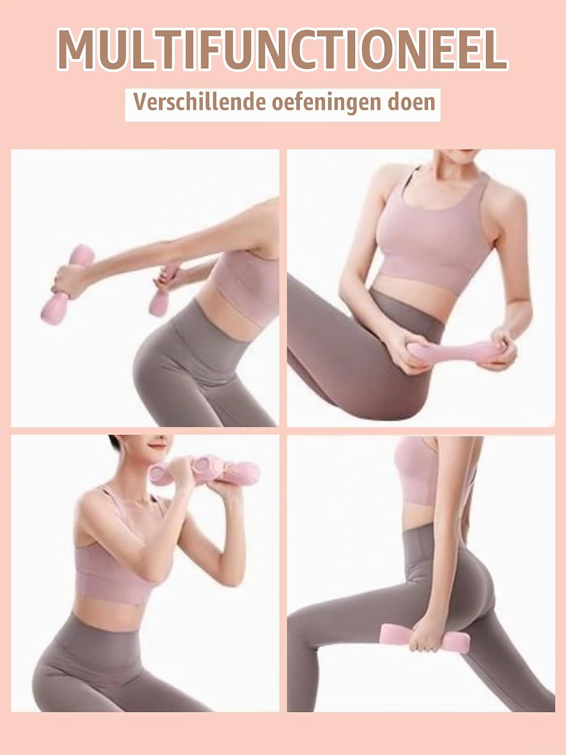 Detalle de MAGIC SELECT halterset met 2 neopreen halters en antislip grip