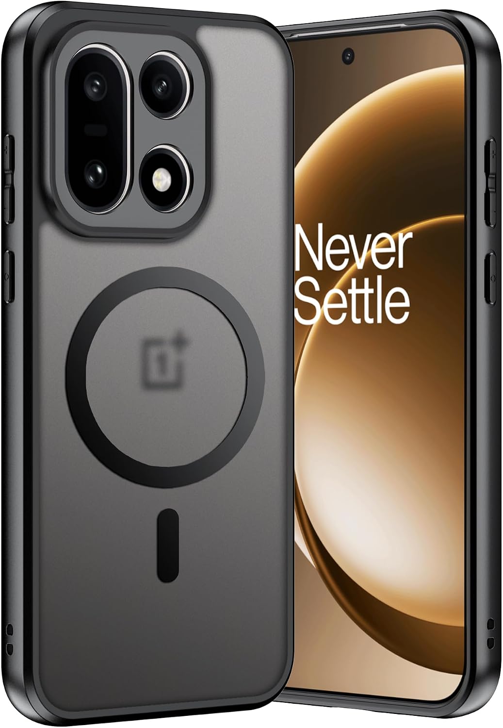 Detalle de CAUHENYEE Hülle für OnePlus 15 mit eingebautem Magnetring – 360° Schutz, rutschfeste Griffe, Stoß- und Kratzfest