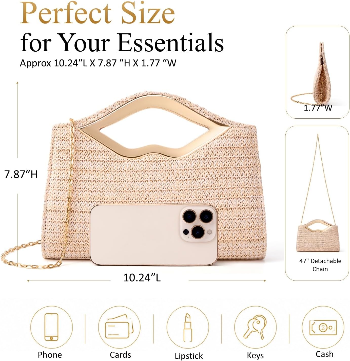 Detalle de DETARA Evening Clutch Patent Leather