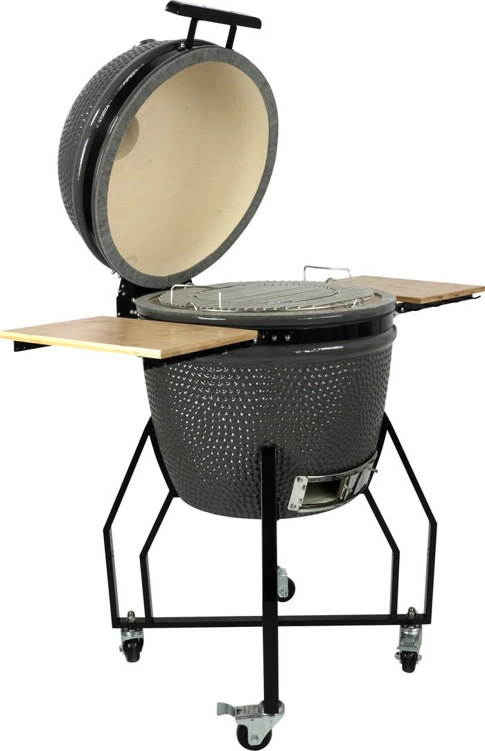 Detalle de Grill Guru Original Medium – Vielseitiger Grill mit Ceramicoberfläche und Rollständer
