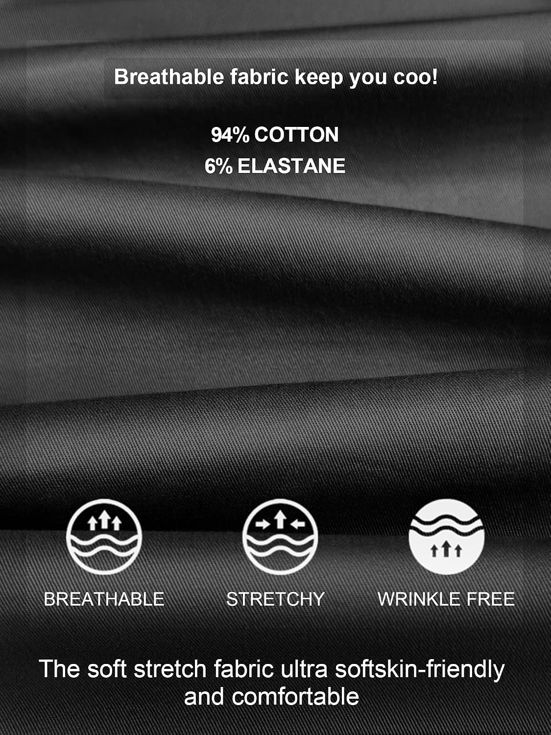 Detalle de PLEPAN Mens Casual Cargo Joggers — Cotton Drawstring Chino Pants for Hiking, Outdoor Twill & Everyday Training