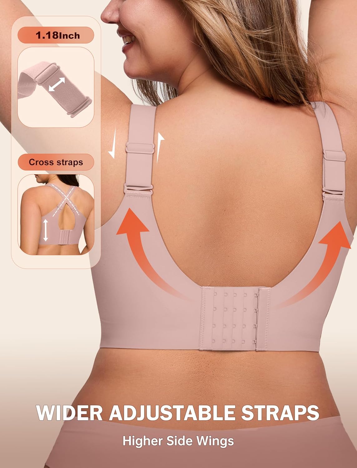 Detalle de LetsJoli Wireless Jelly Bra with 4-Layer Support for Fuller Figures