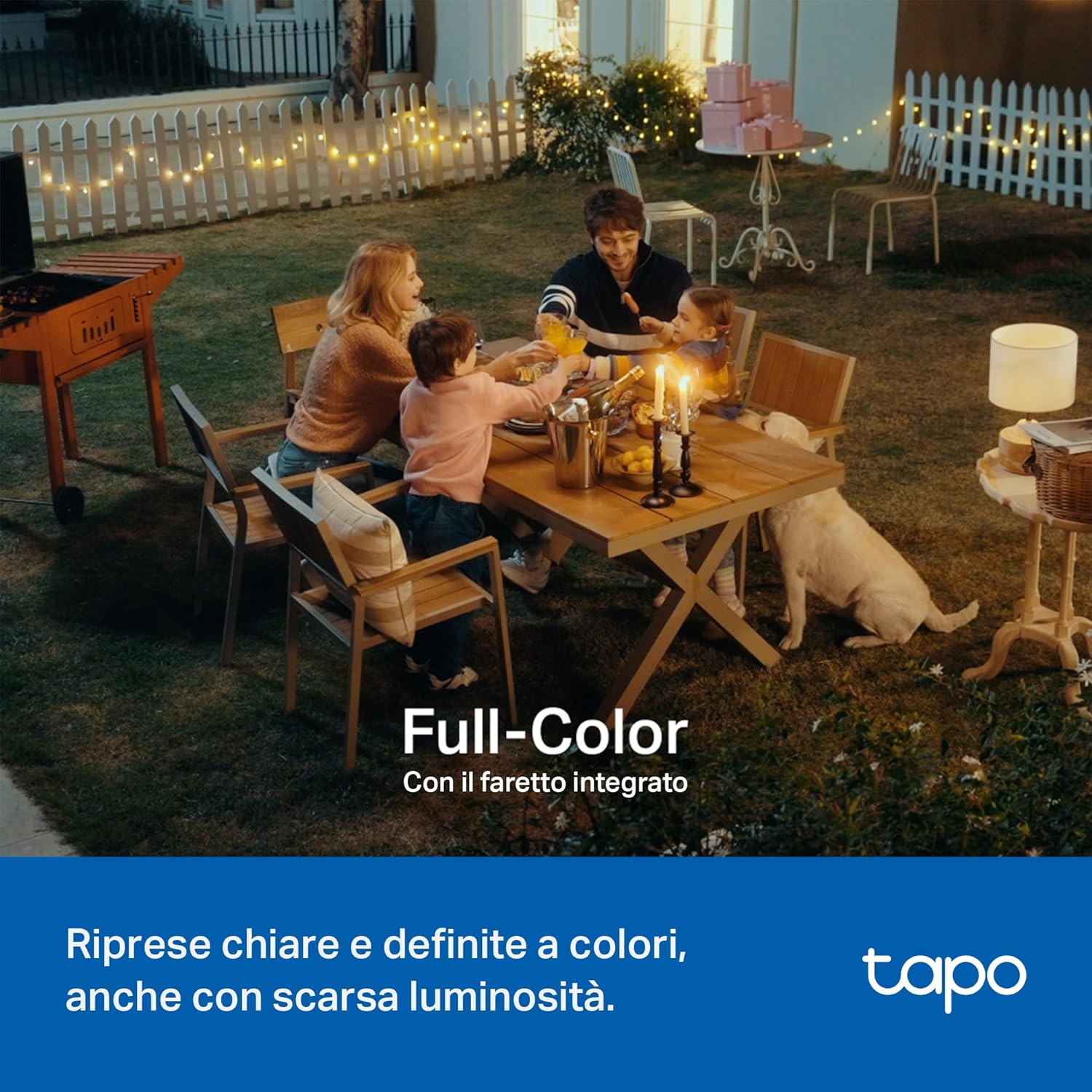 Detalle de Tapo C615F KIT Telecamera Wi‑Fi Esterna Senza Fili con Pannello Solare – 2K, Pan/Tilt e AI 360°