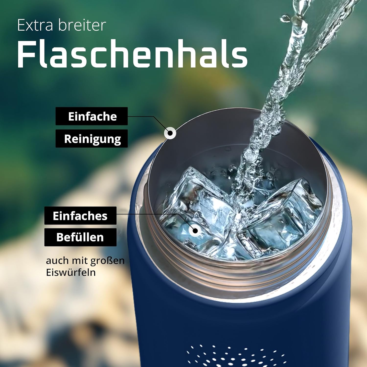 Thumbnail 4 de ACTIVE FLASK Edelstahl Trinkflasche mit Strohhalm – 680 ml, 3 Deckel, BPA-frei