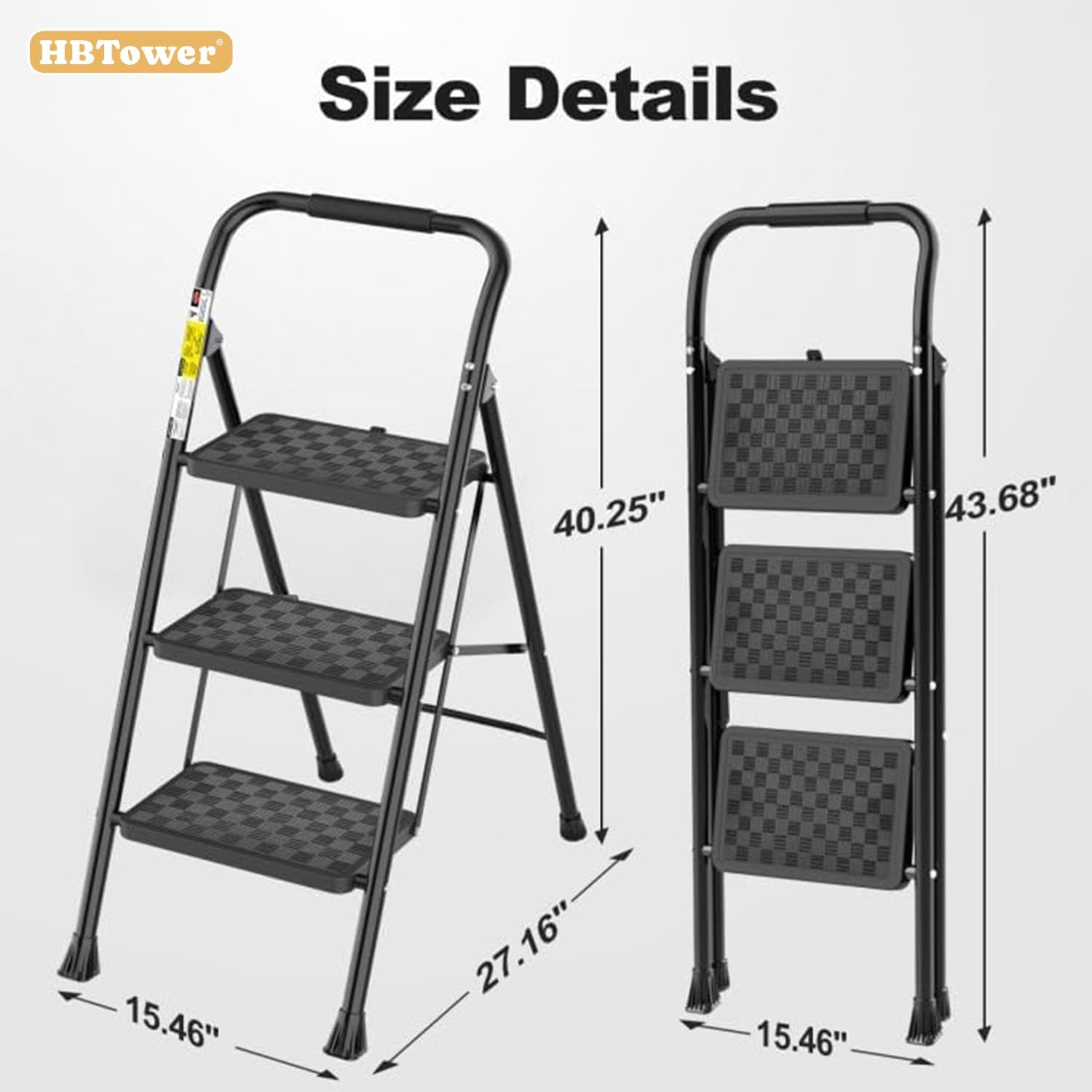 Thumbnail 6 de HBTower 3-Step Ladder