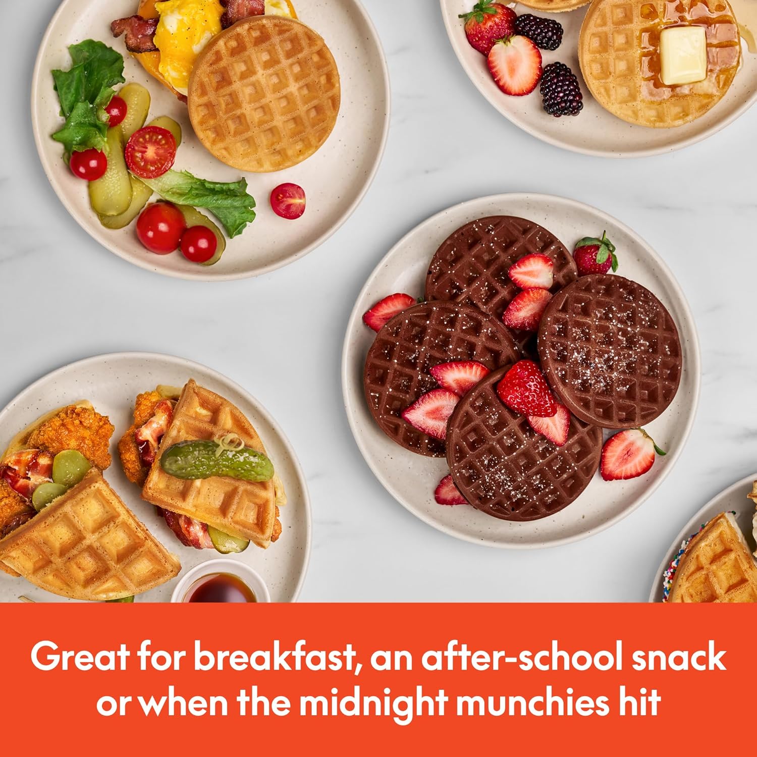Thumbnail 5 de bella Snack-n-Store Mini Waffle Maker (EverGood™ Ceramic Nonstick, 350W) — Oatmilk