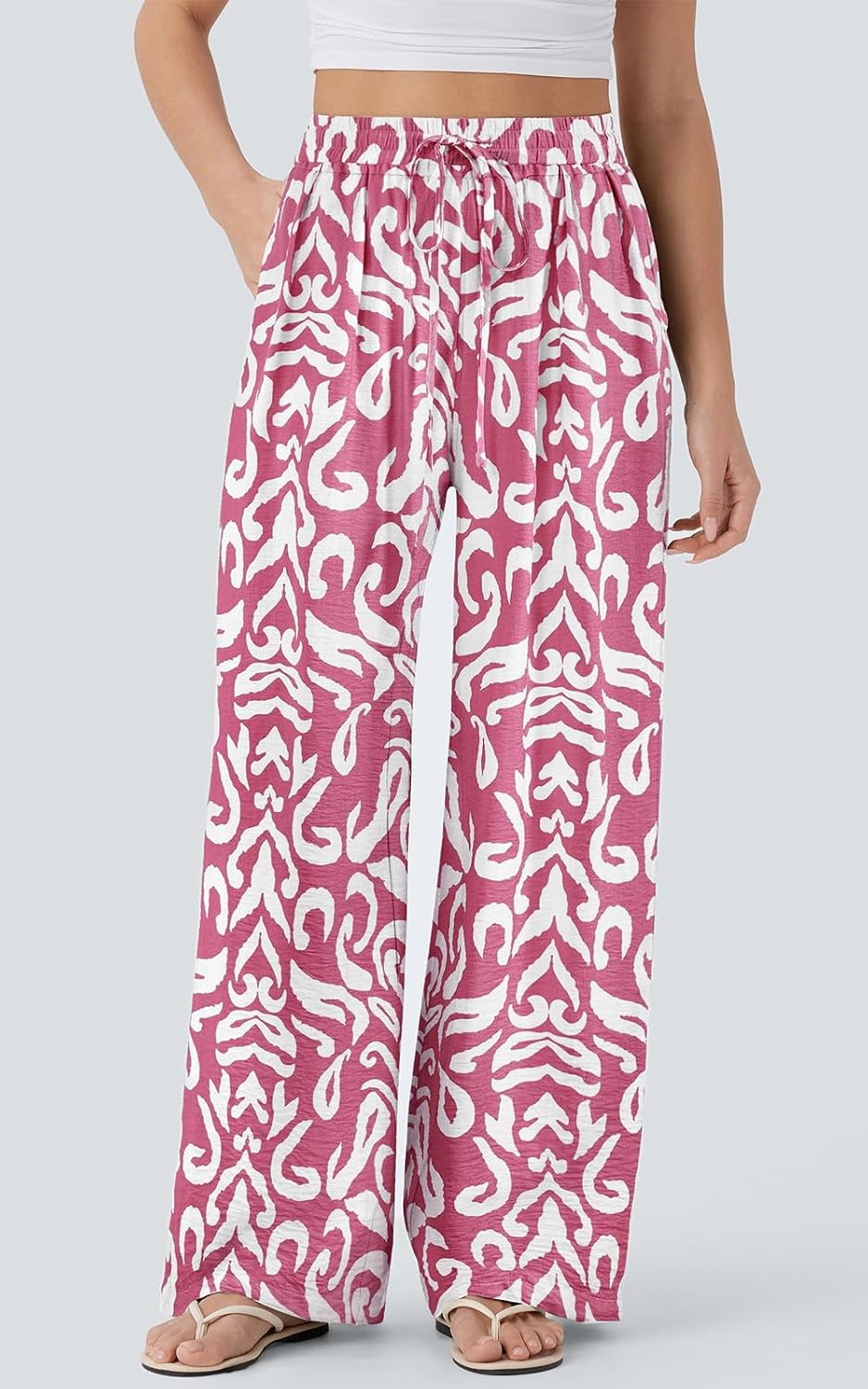 Thumbnail 2 de PRETTYGARDEN Floral Palazzo Pants with Elastic Waist – Light & Breeze Loungewear