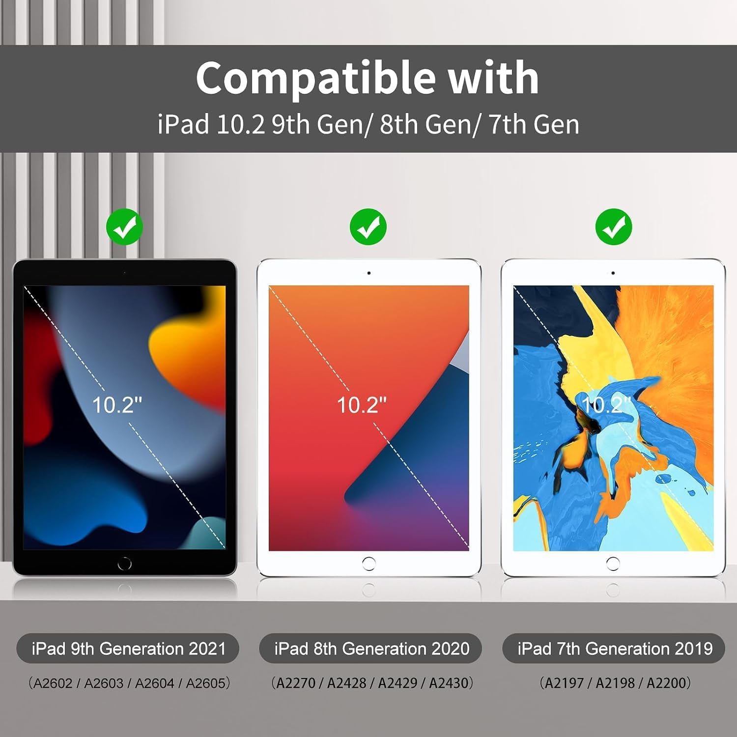 Detalle 2 de JKSML Tastatur Hülle für iPad 10,2 Zoll