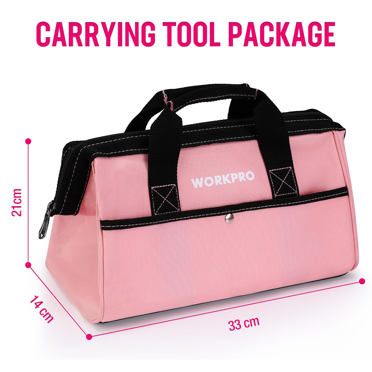 Thumbnail 6 de WORKPRO 74-Piece Tool Set with Cordless 3.7V Screwdriver (Pink) – Practical DIY Kit for Everyday Home Repairs
