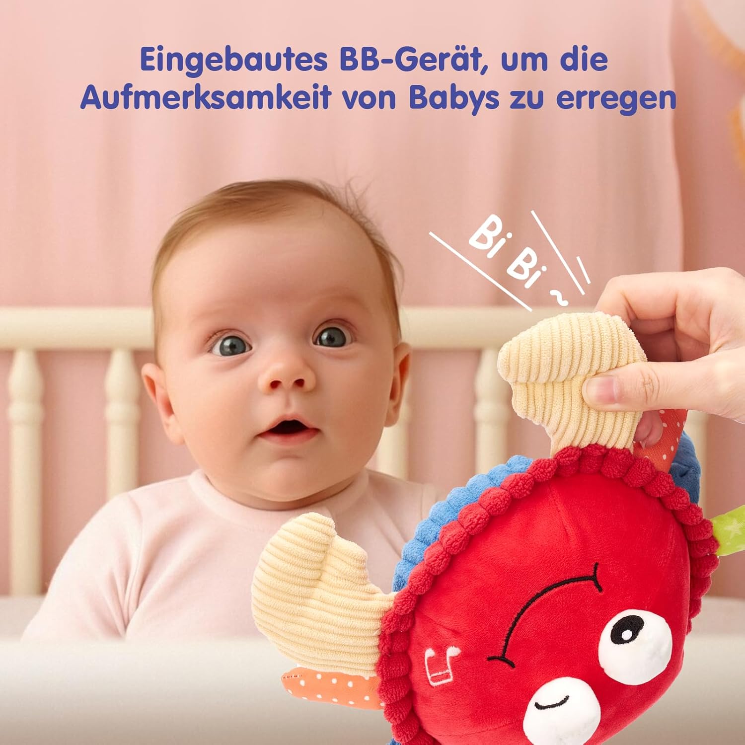 Detalle 2 de hahaland Krabbe Baby Spielzeug, ab 6 Monaten